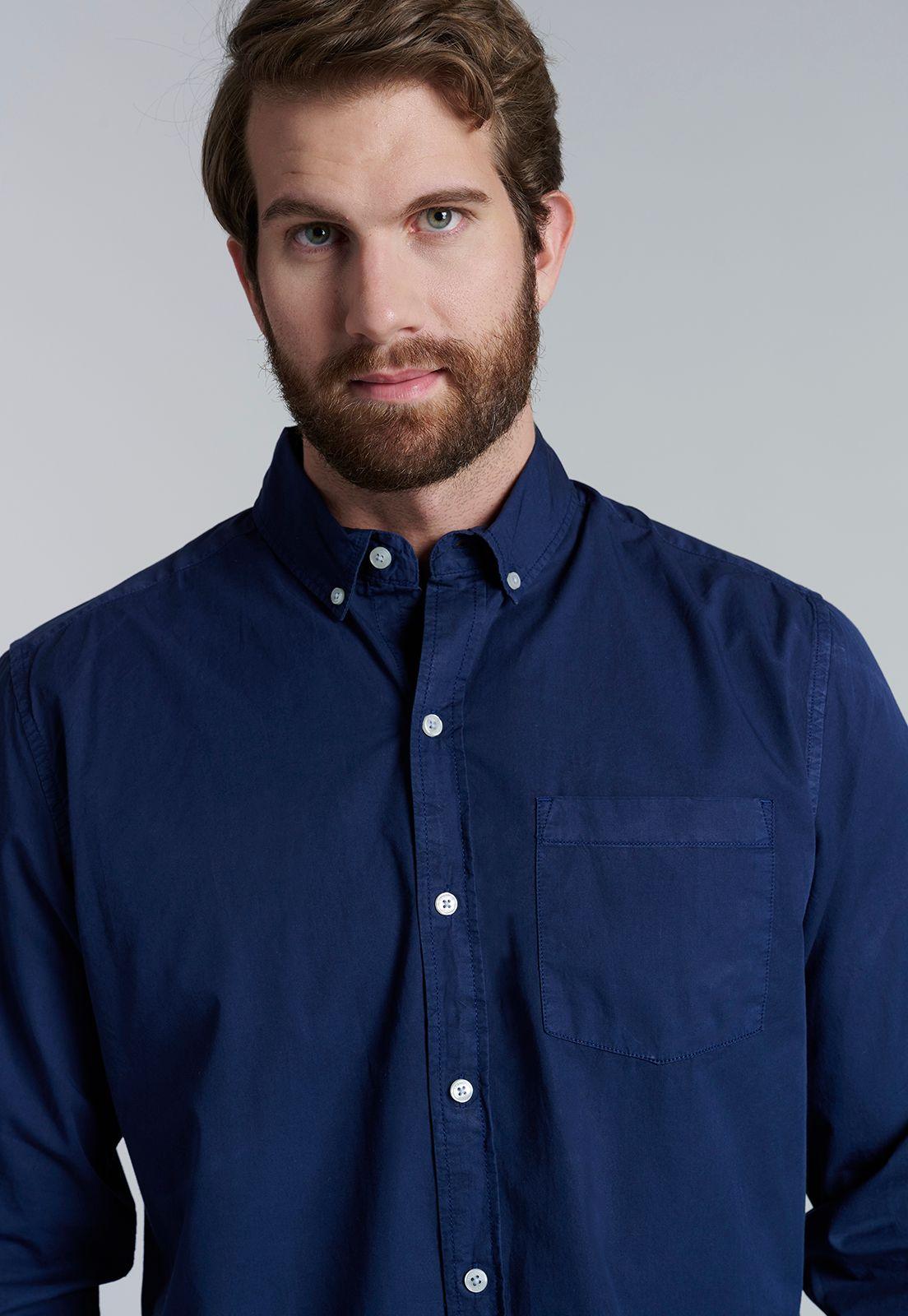 Camisa Sport Garment Dyed Navy-2
