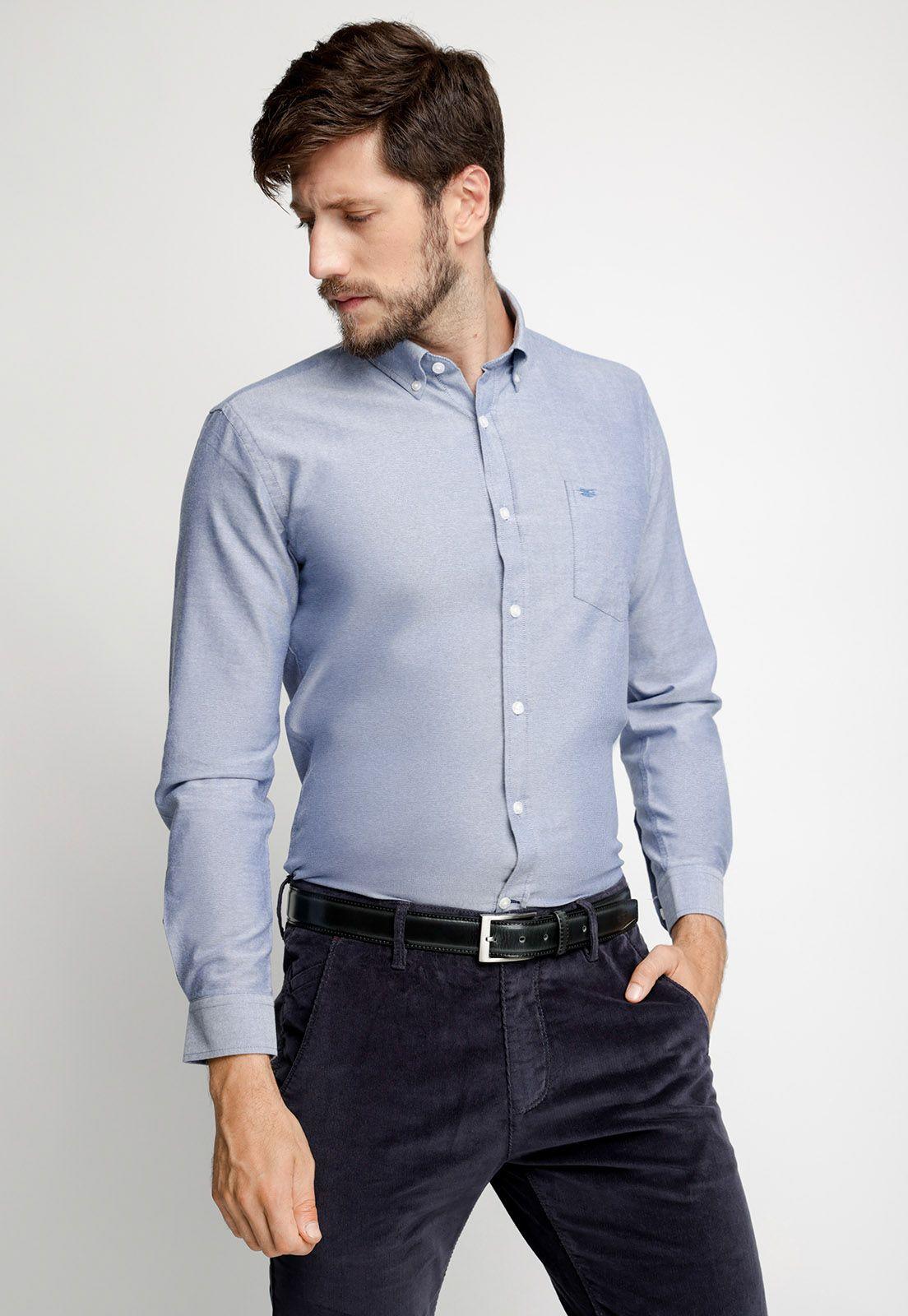 Camisa Oxford Sport F Navy-0