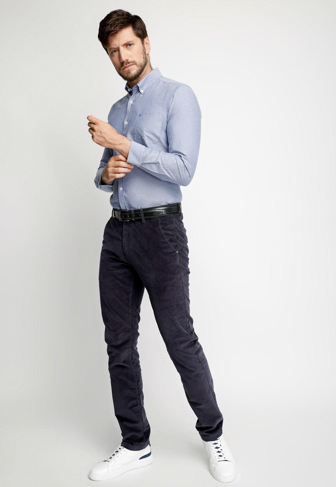 Camisa Oxford Sport F Navy-3