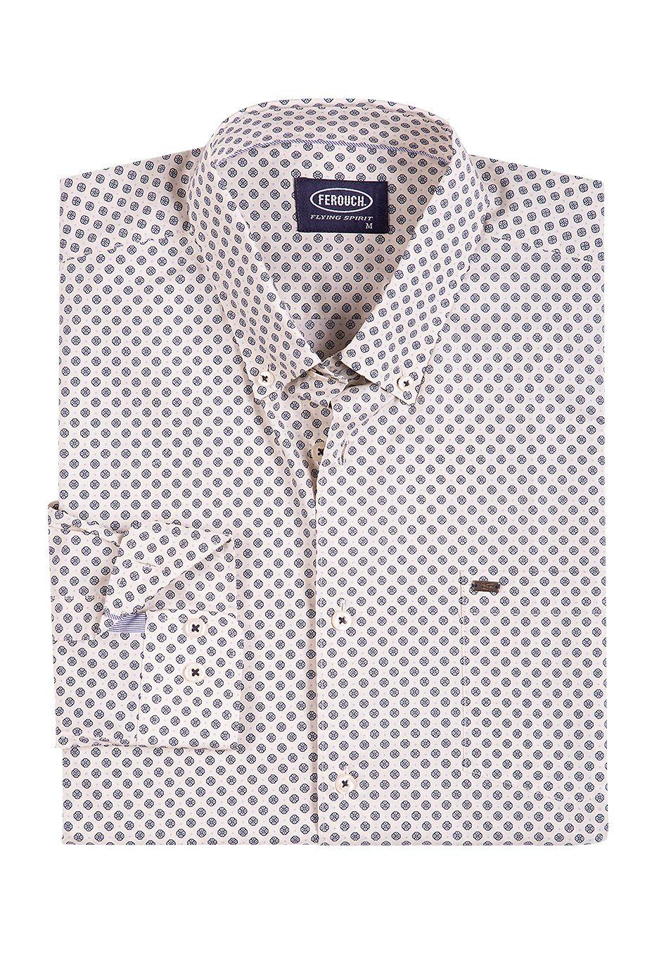 Camisa Estampada Vermont F Ecru-0