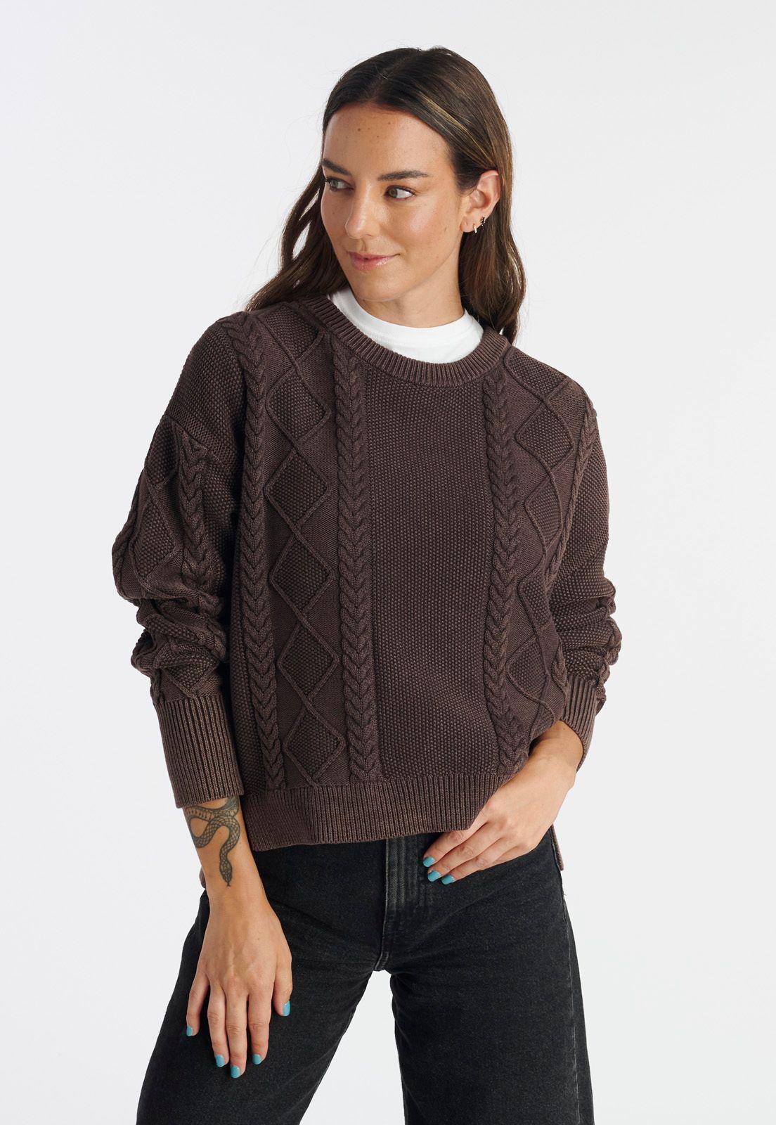 Sweater Michay Casual Chocolate-0