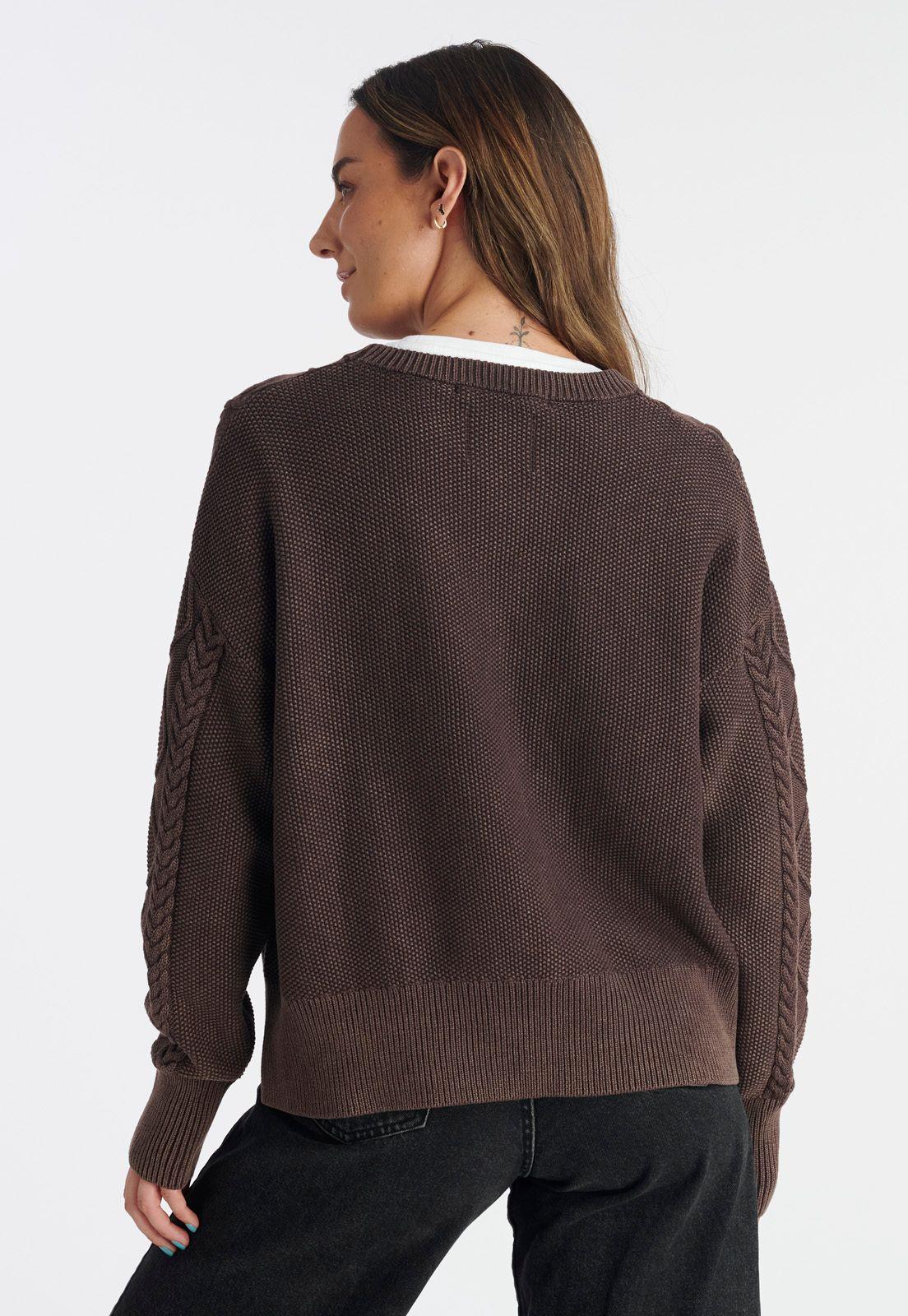 Sweater Michay Casual Chocolate-3