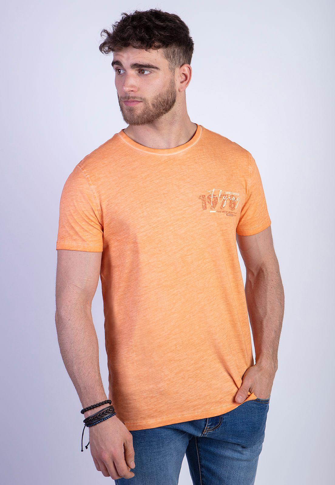 Polera Dirty Wash New York Orange-0