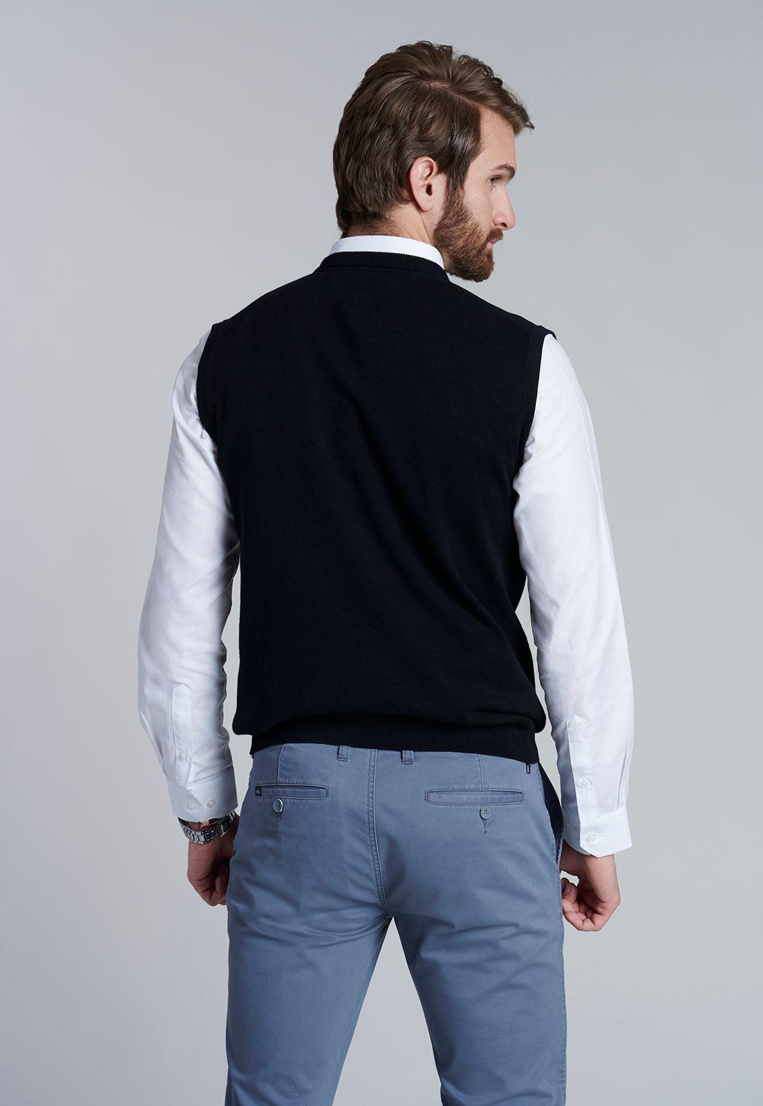 Sweater Smart Casual W/O Sleeve Black-3