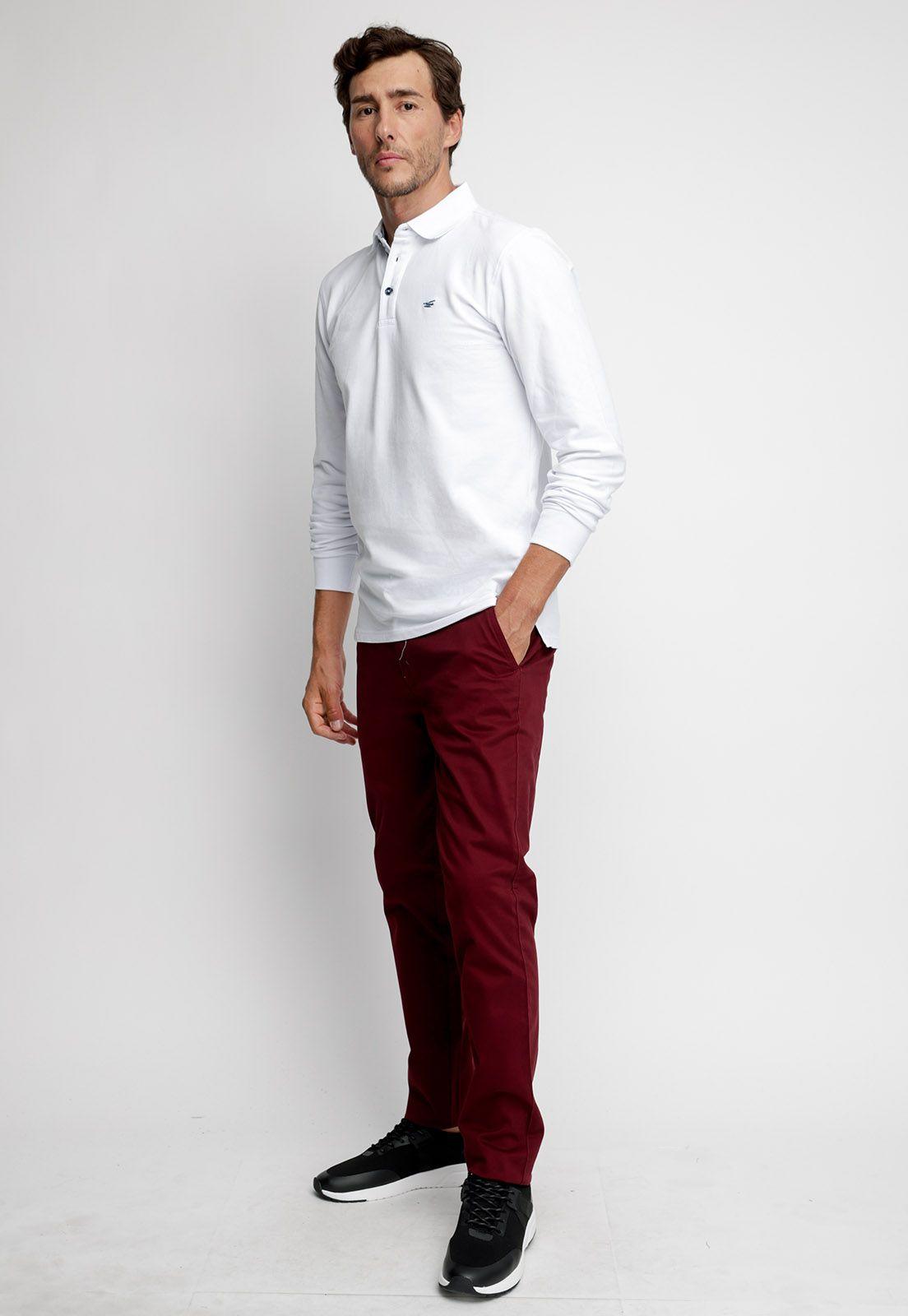 Polera Polo Básica Manga Larga White-3