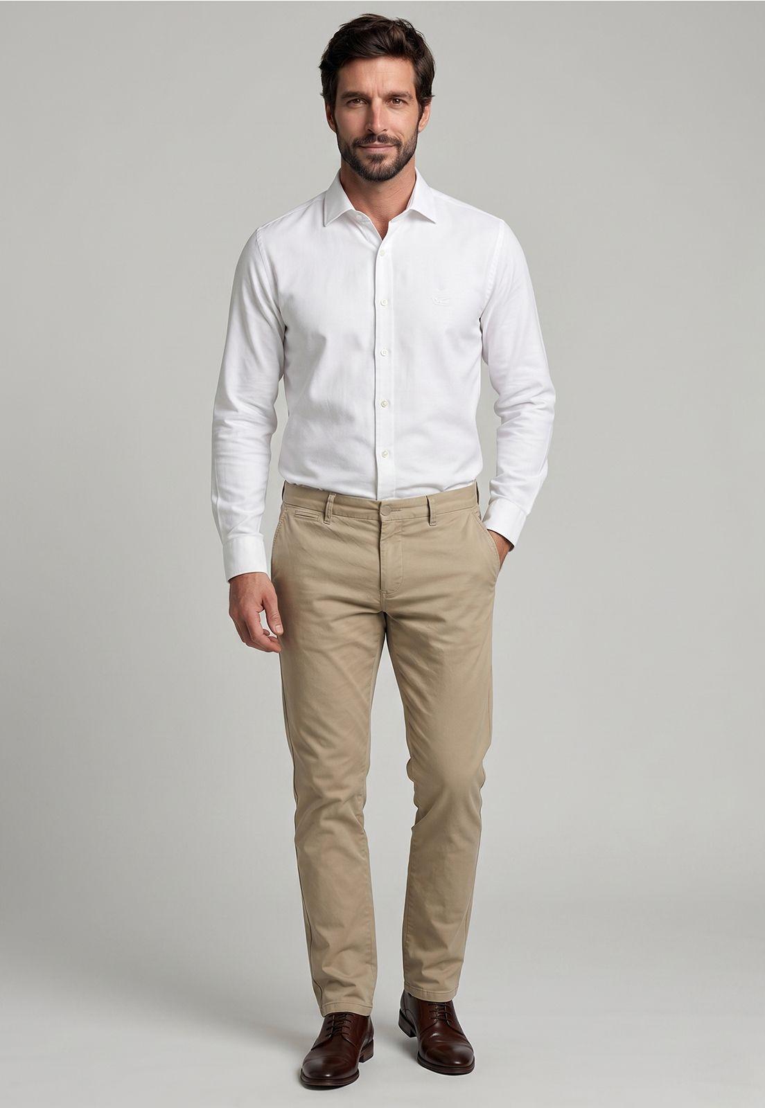 Camisa Regular Sport White Oxford-1