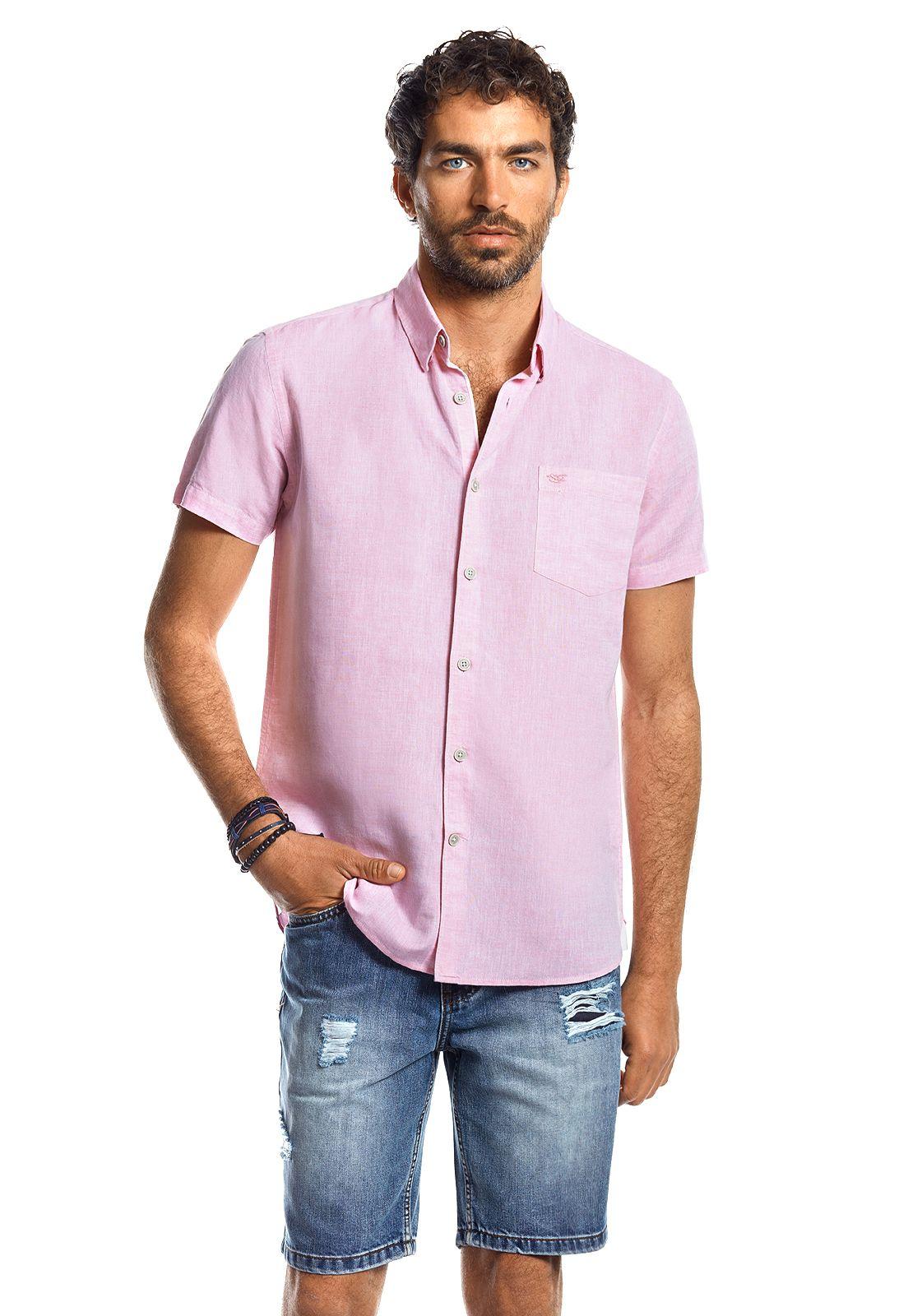 Camisa Manga Corta Sport Atlanta Pink-0