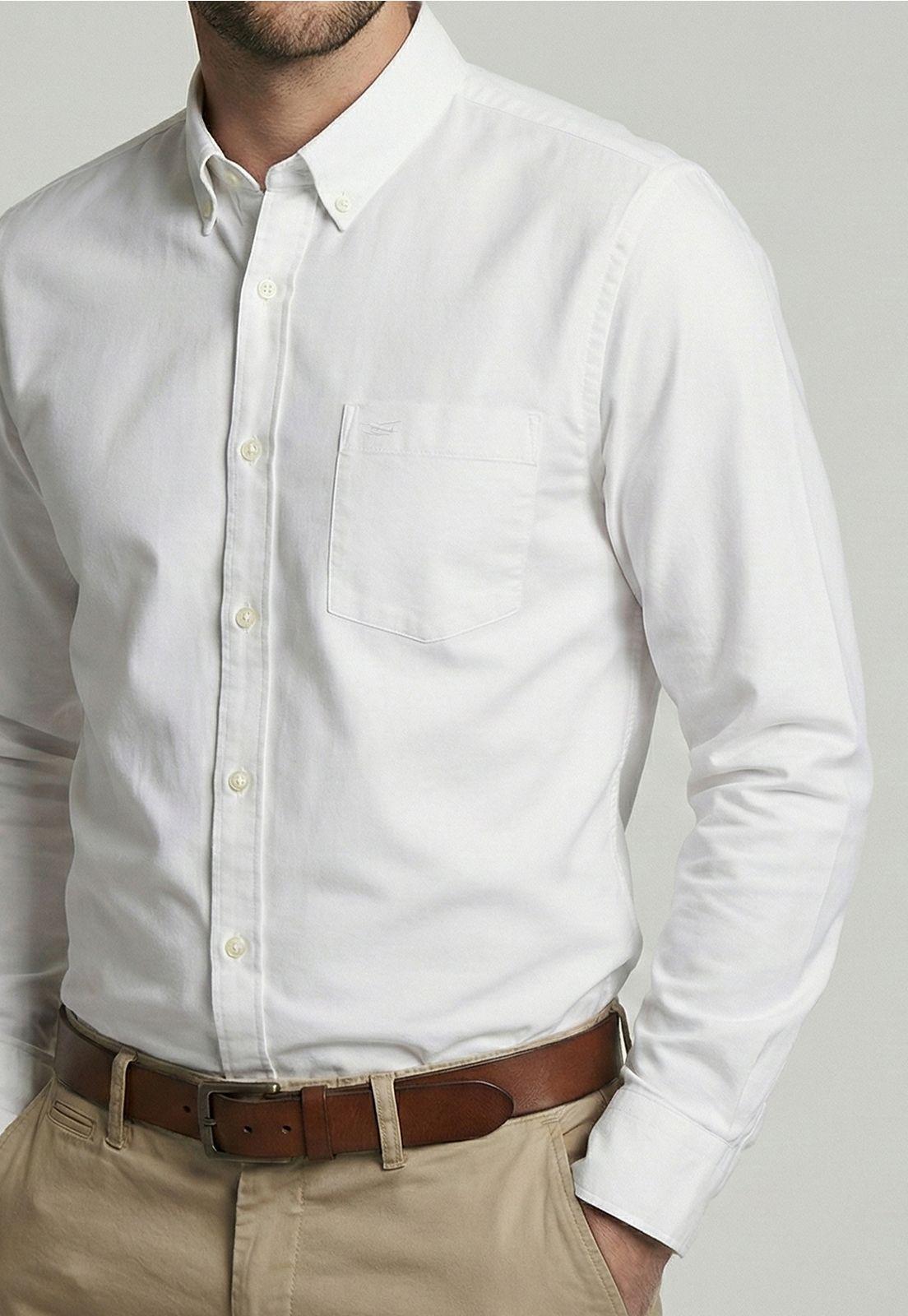 Camisa Smart Casual Oxford White-2