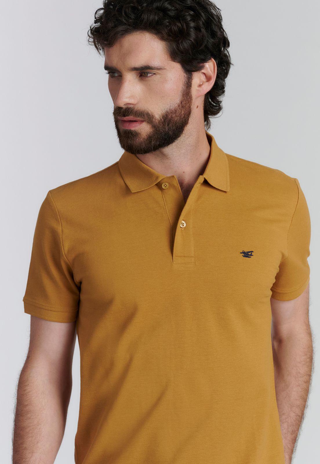 Polera Básica Pique Fr Mustard-2