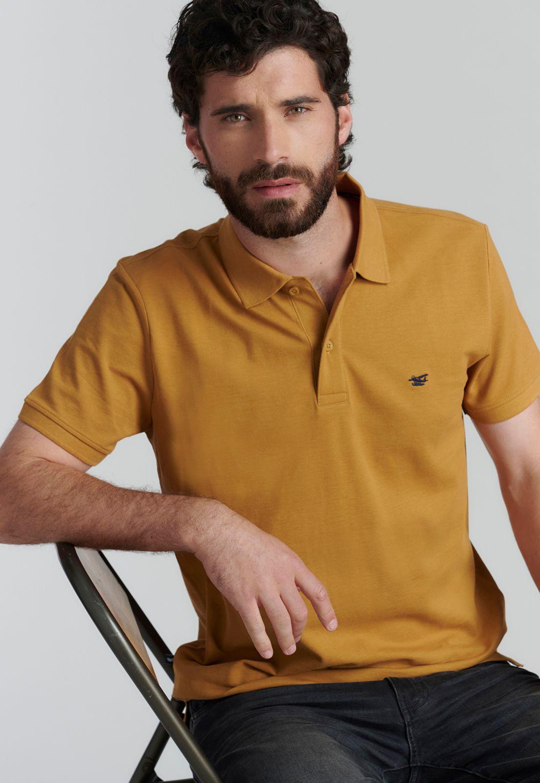 Polera Básica Pique Fr Mustard-4