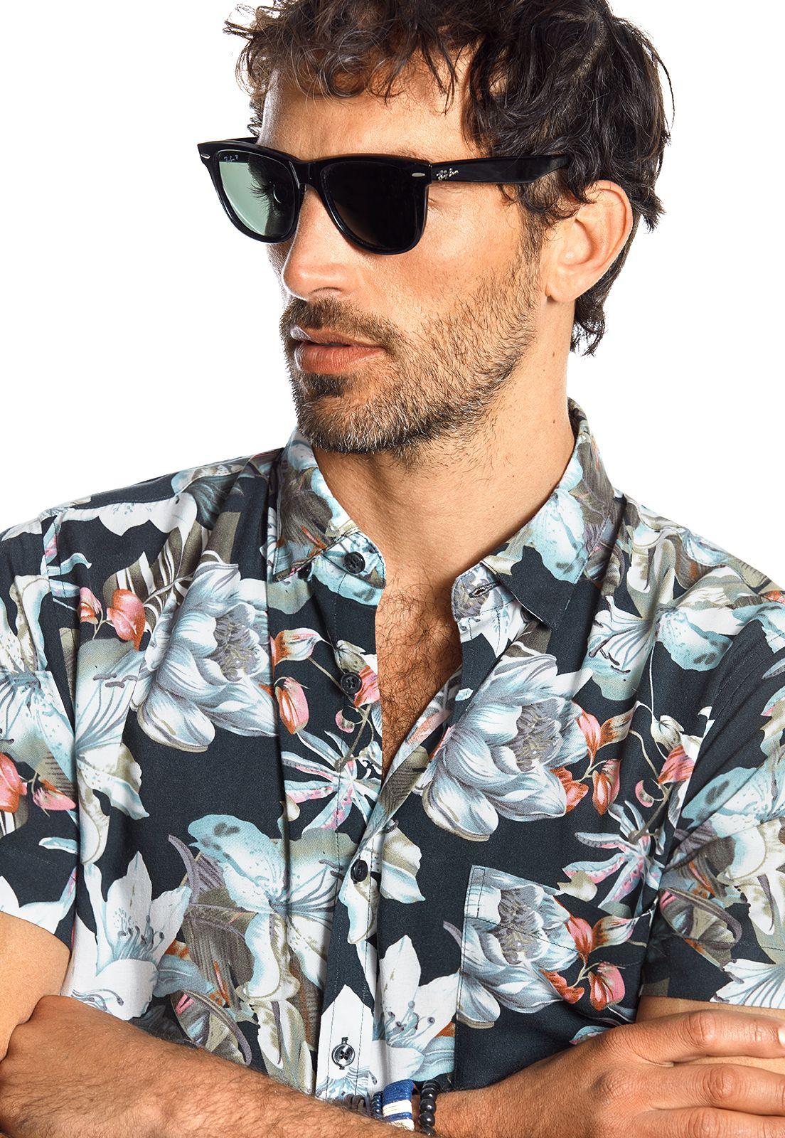 Camisa Manga Corta Estampada Astoria Graphite-3