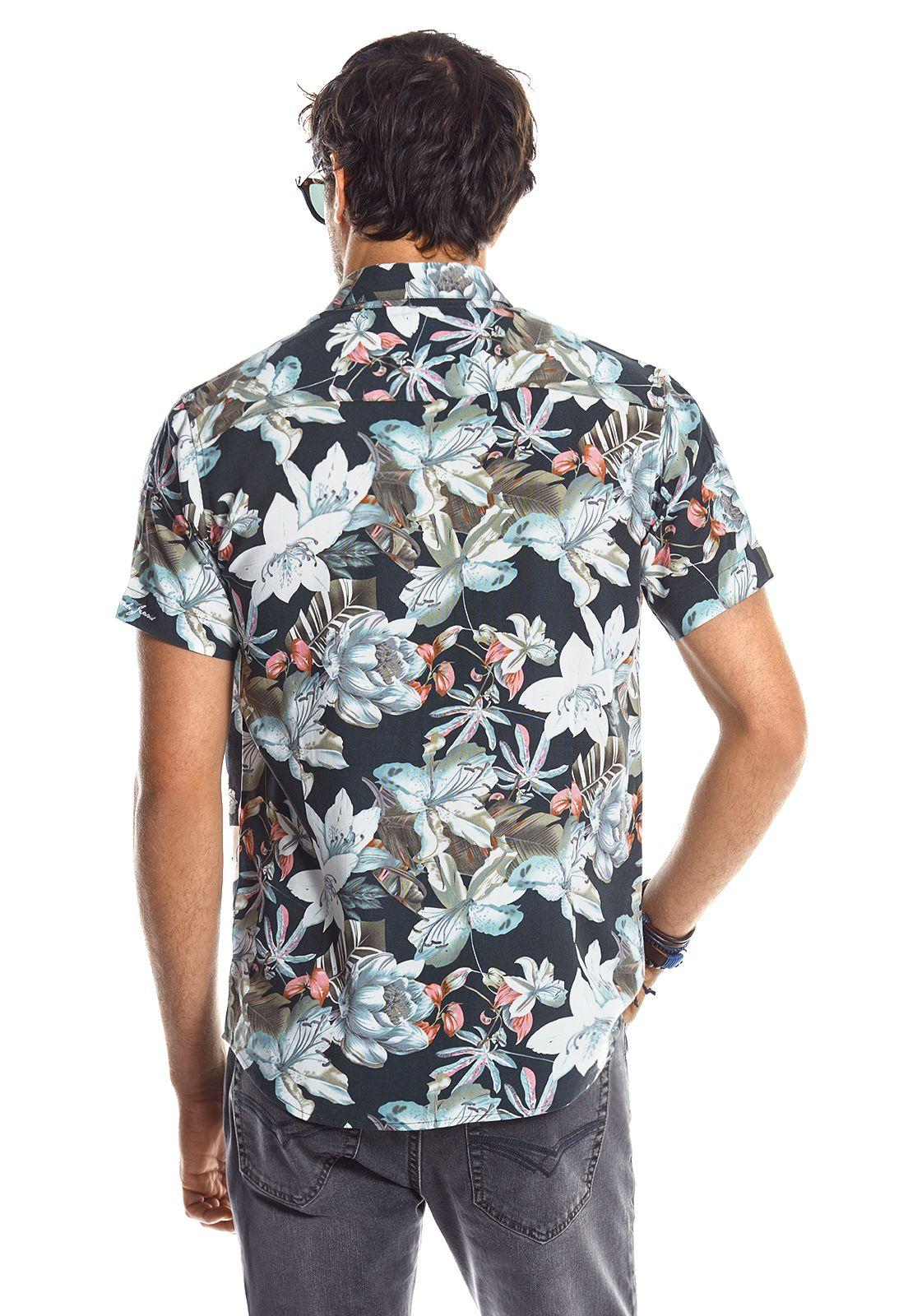 Camisa Manga Corta Estampada Astoria Graphite-2