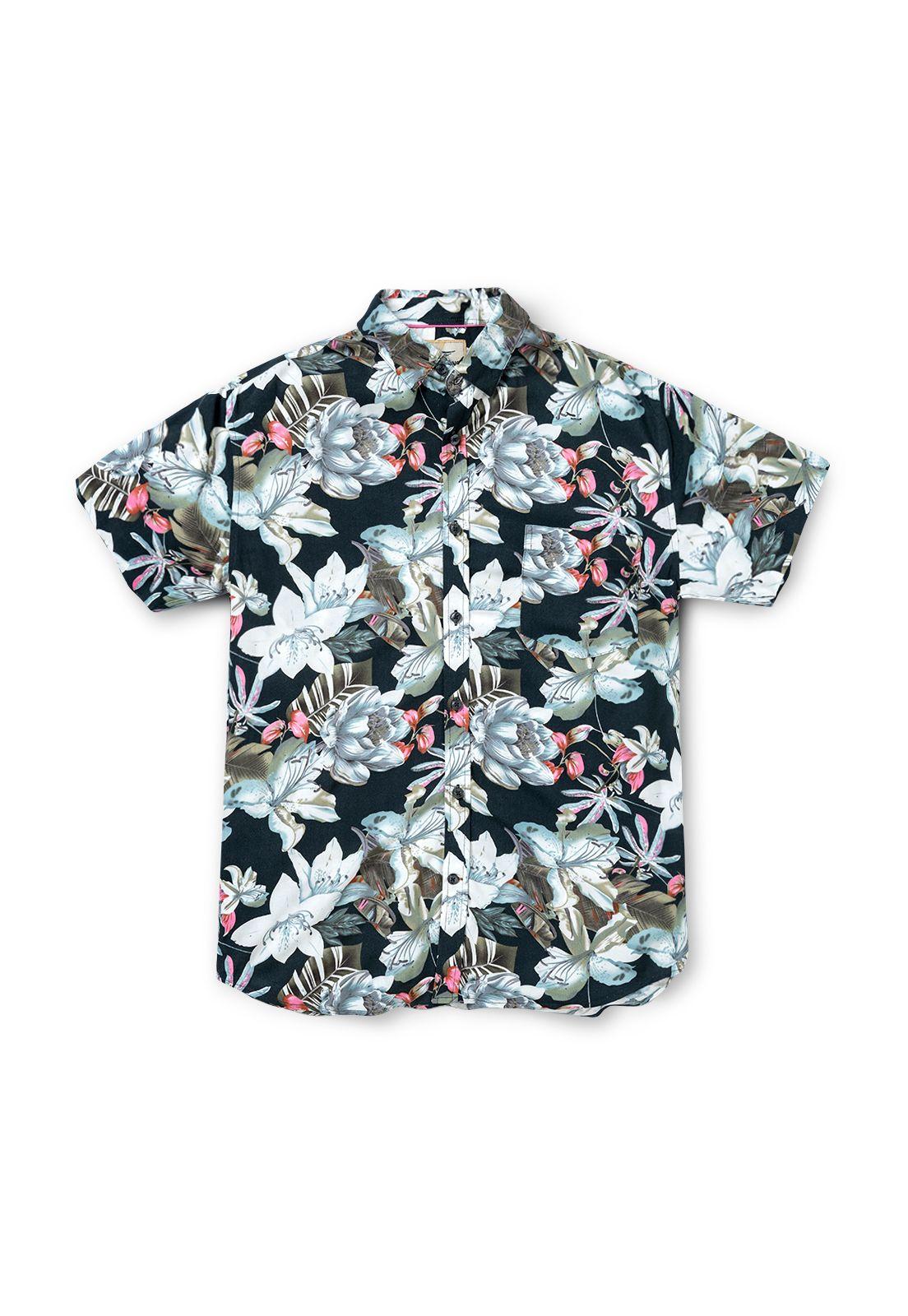 Camisa Manga Corta Estampada Astoria Graphite-4