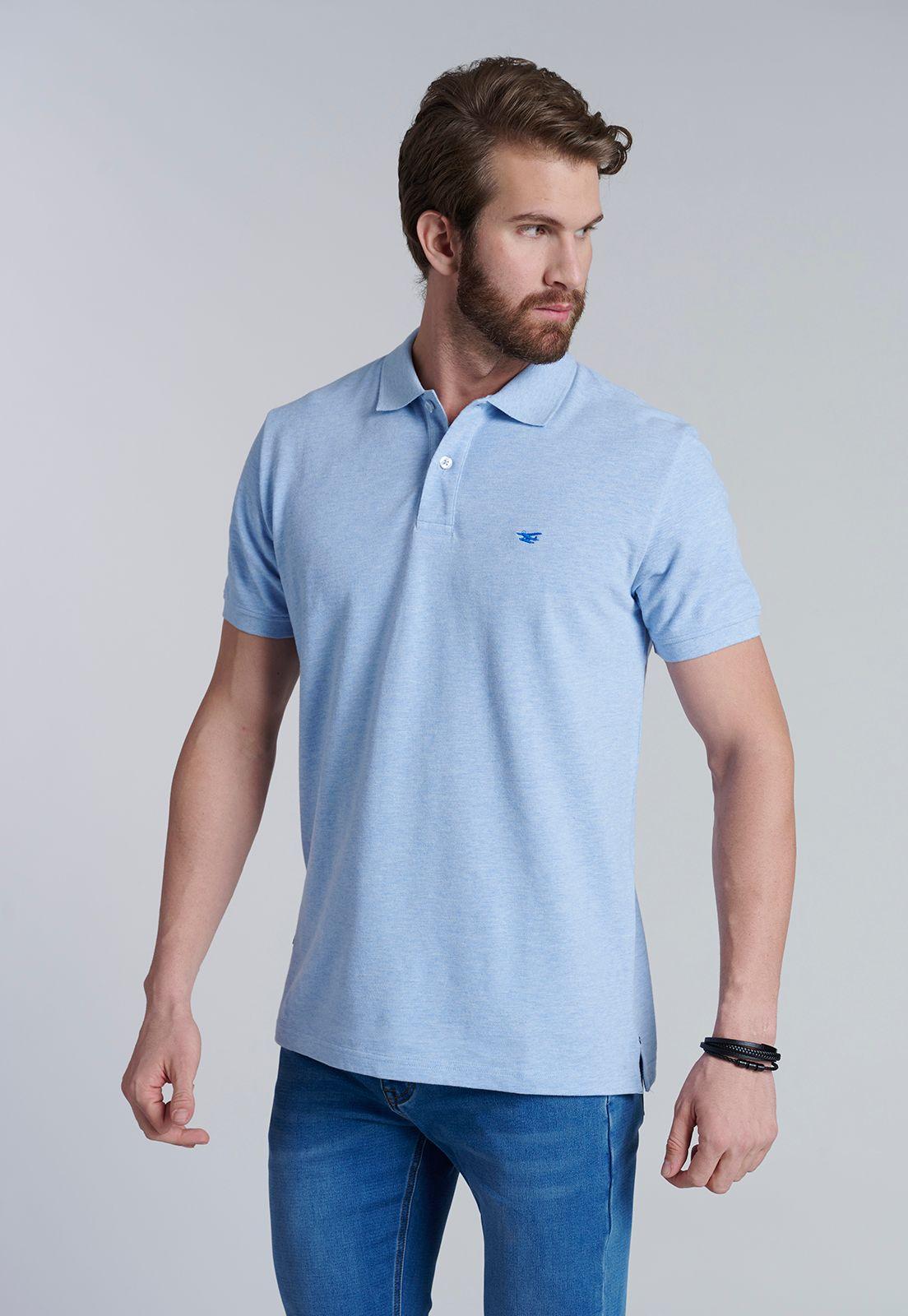 Polera Basica Pique Sky Melange-0