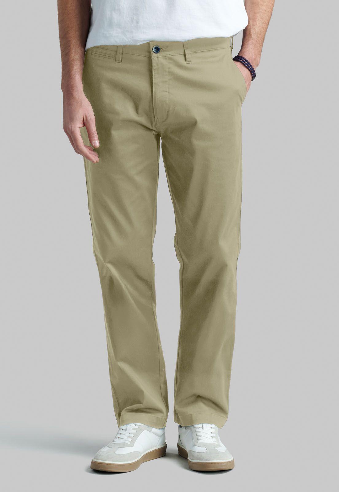 Pantalón Business Twill Without Pleats Khaki-0