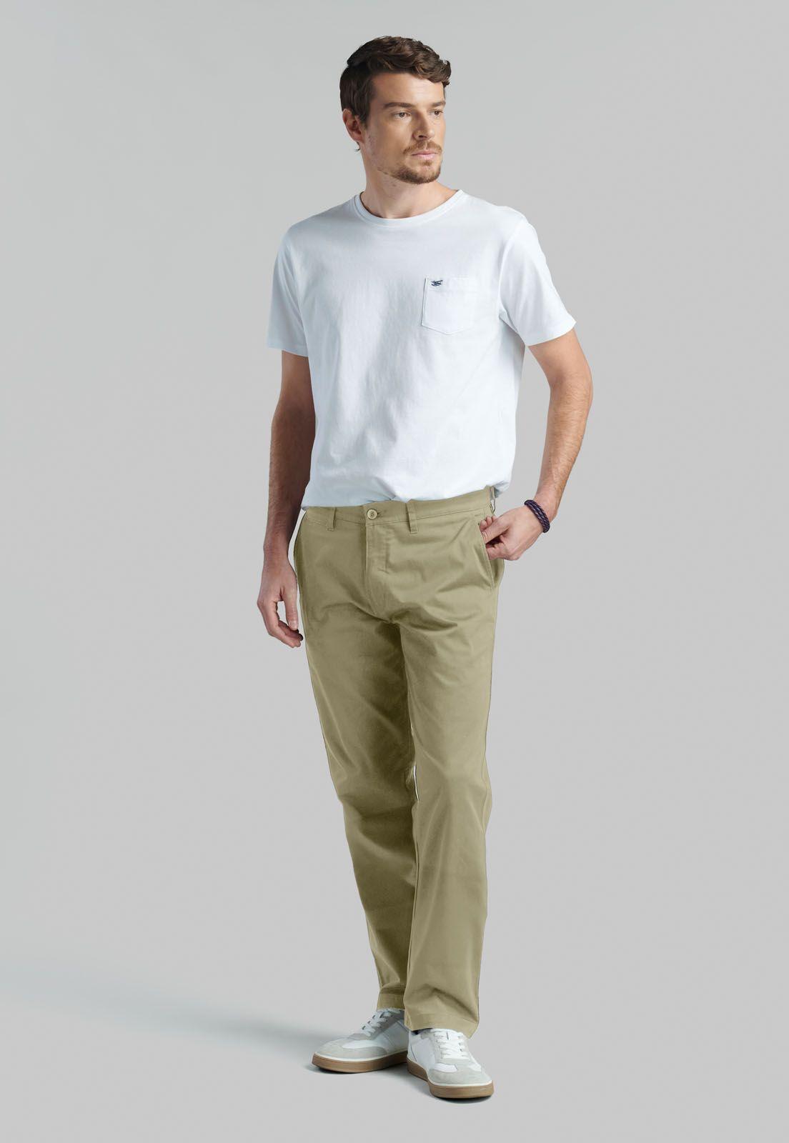 Pantalón Business Twill Without Pleats Khaki-1