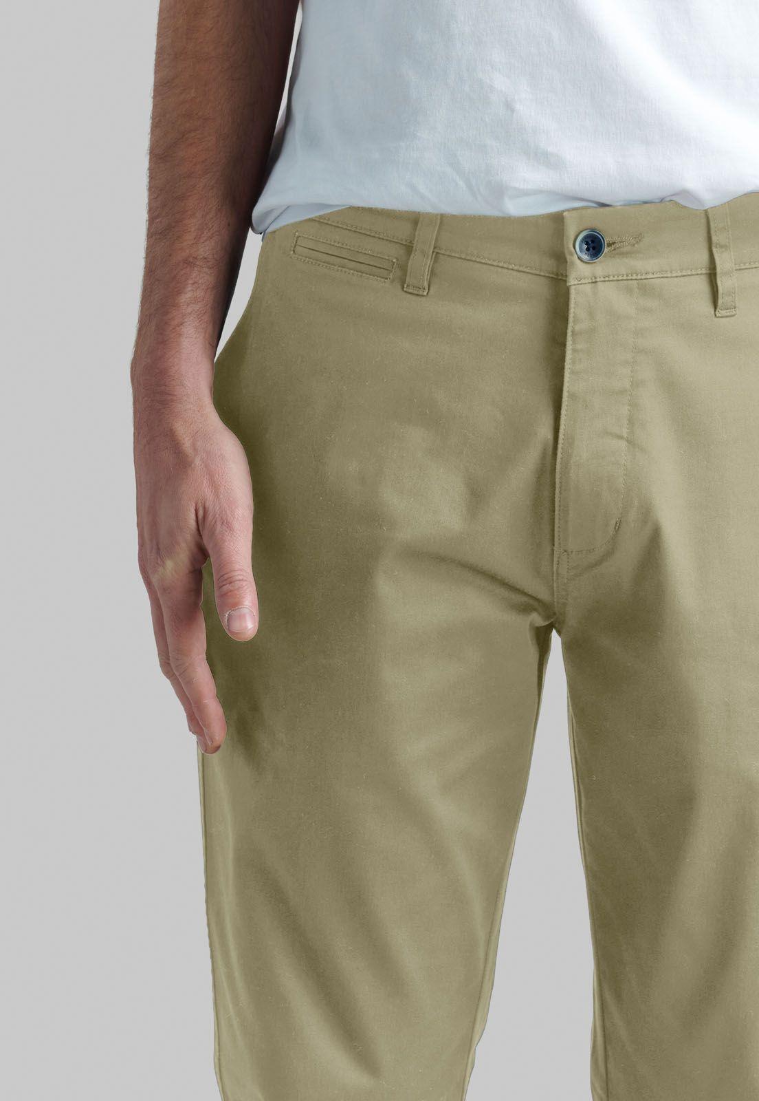 Pantalón Business Twill Without Pleats Khaki-2