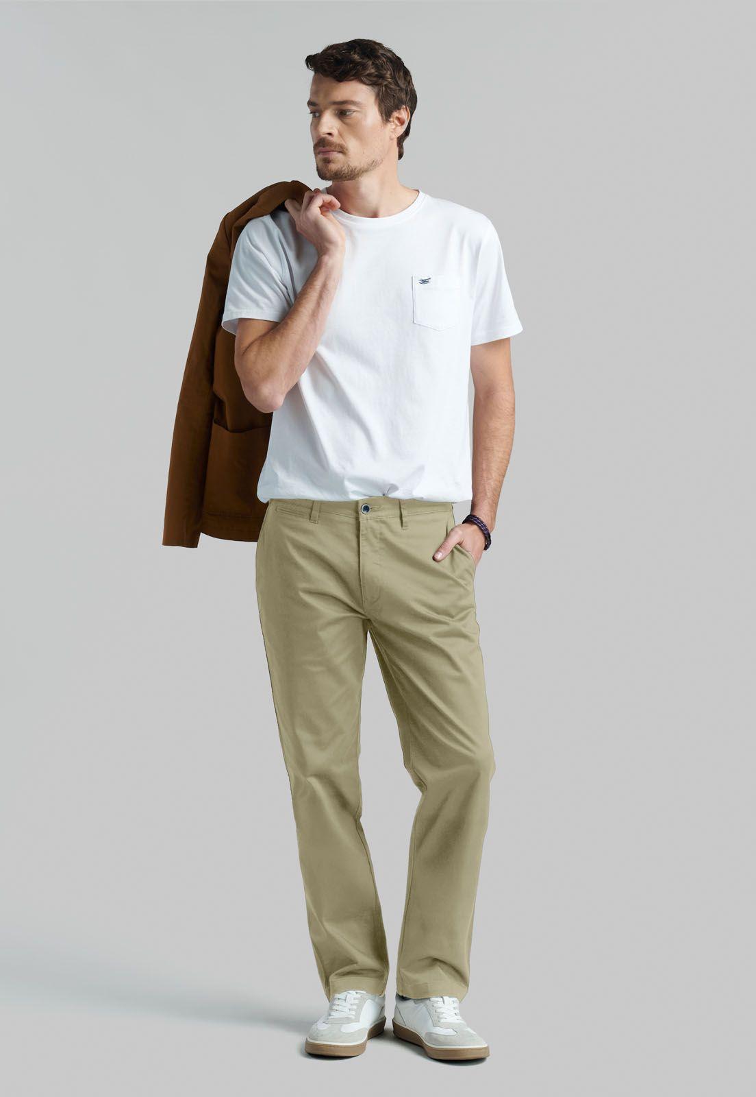 Pantalón Business Twill Without Pleats Khaki-4