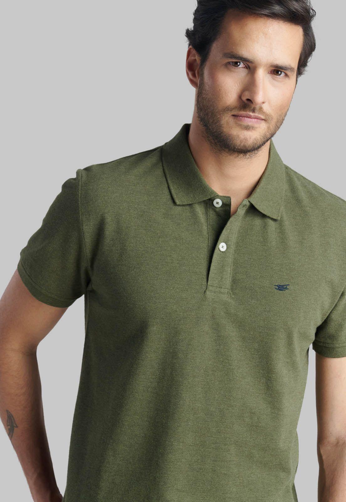 Polera Pique Básica Militar Melange-2