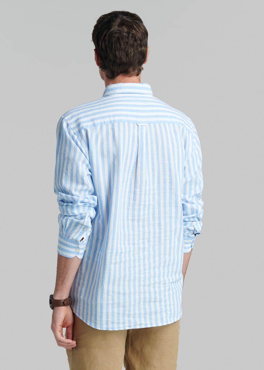 Camisa Lino Listada Omaga Sky-3