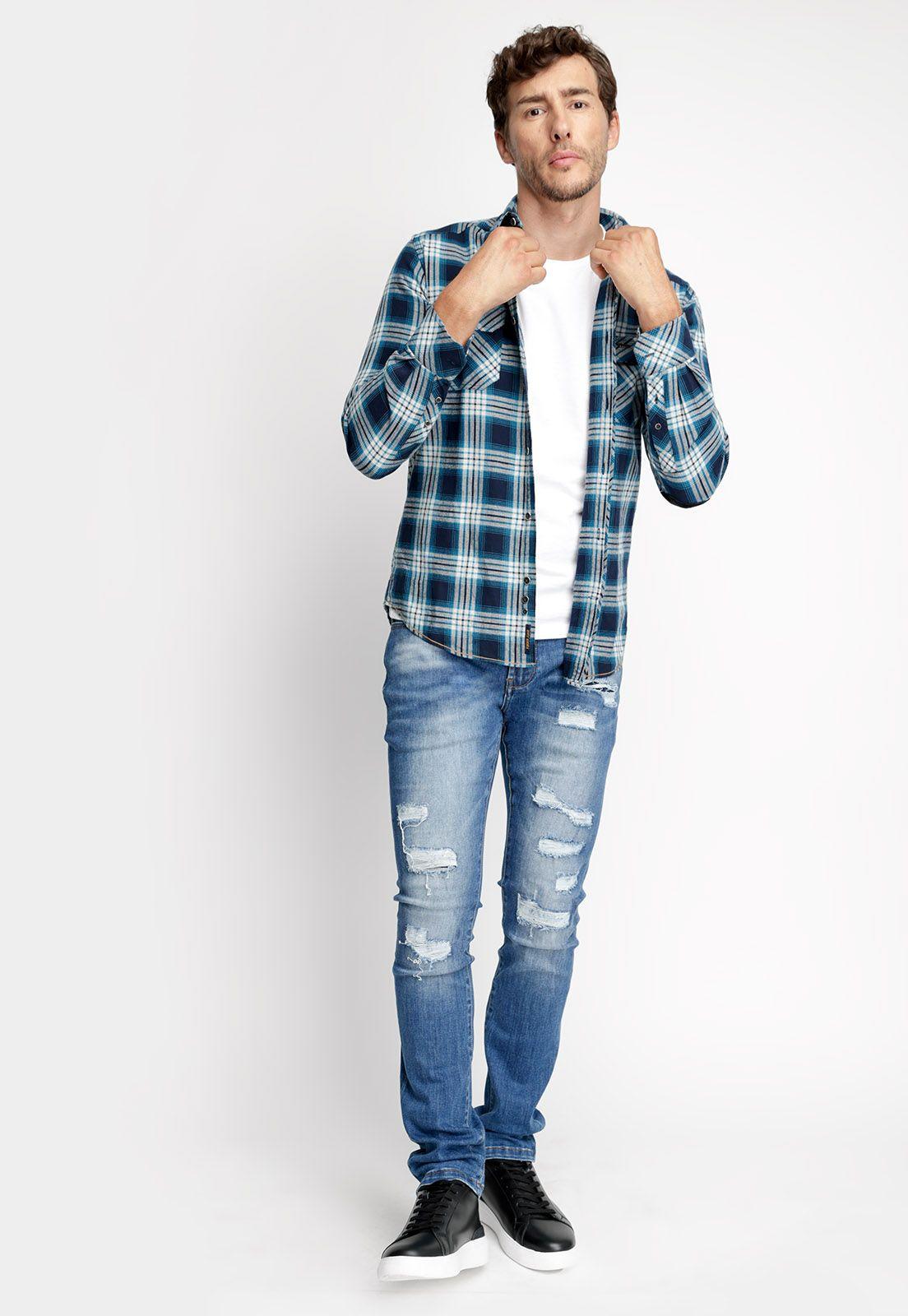 Camisa Checkered Arizona Fj Ocean-3