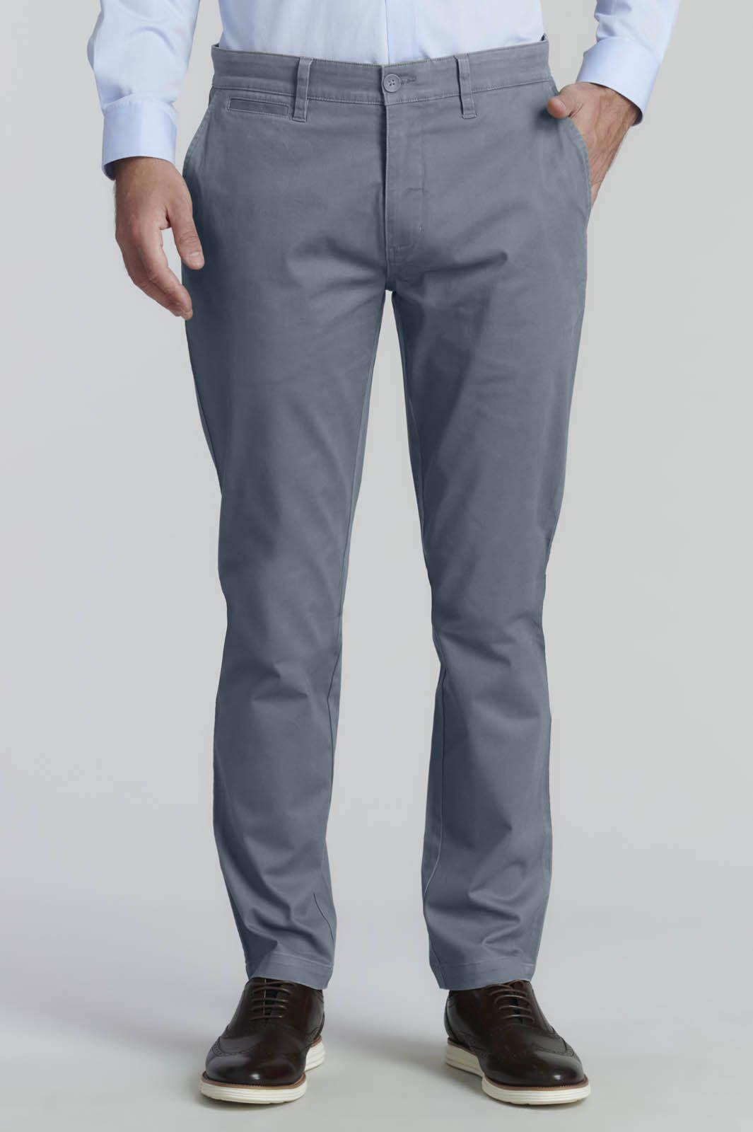 Pantalón Twill Slim /33 Business Metal-0