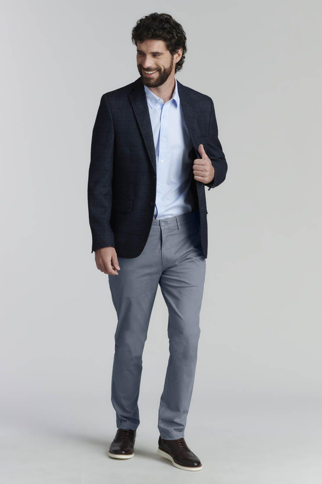 Pantalón Twill Slim /33 Business Metal-4