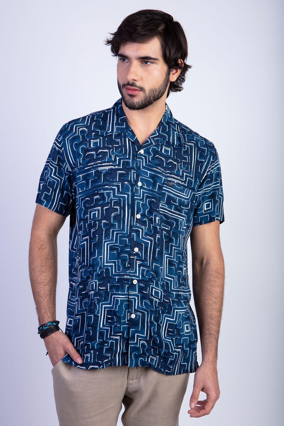 Camisa Estampada Silver Fj Navy-0