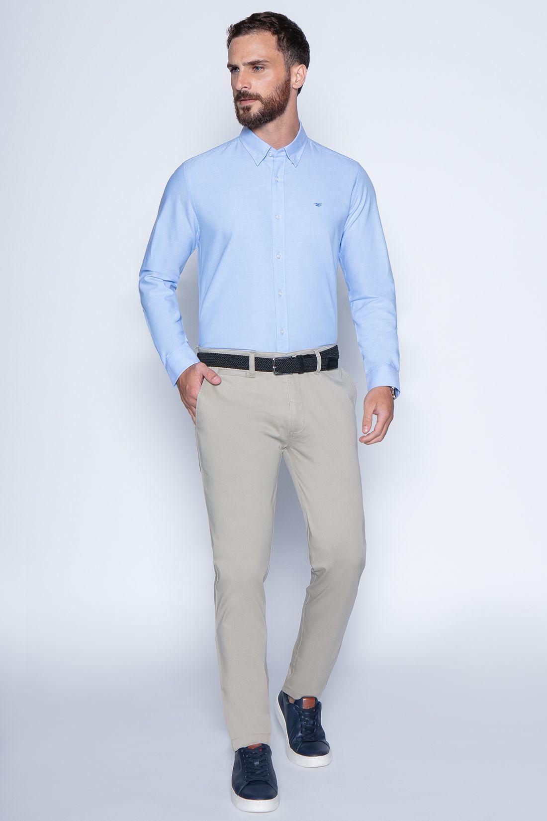 Camisa Sport Oxford F Blue-3