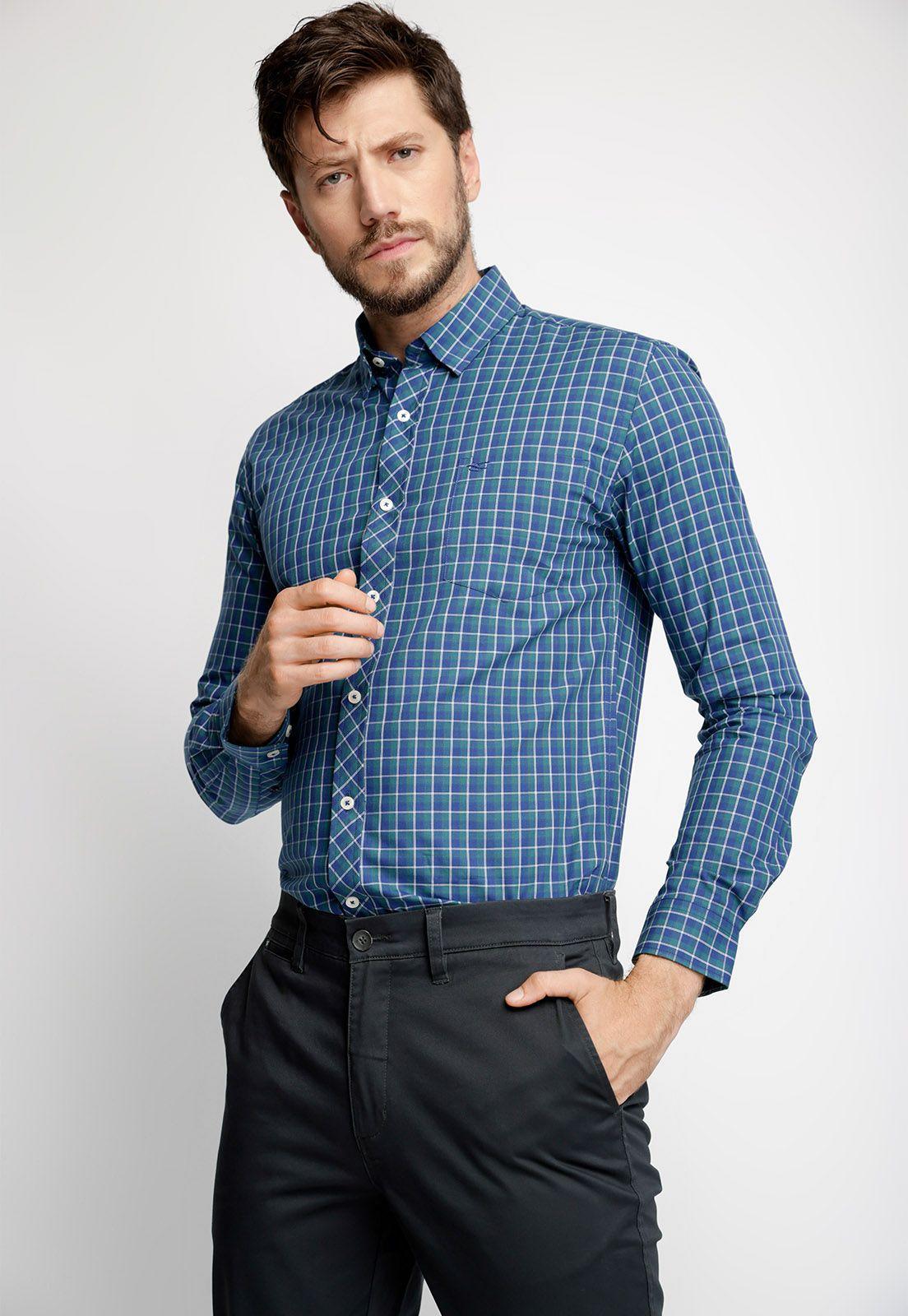 Camisa Checkered Dakota F Green-0