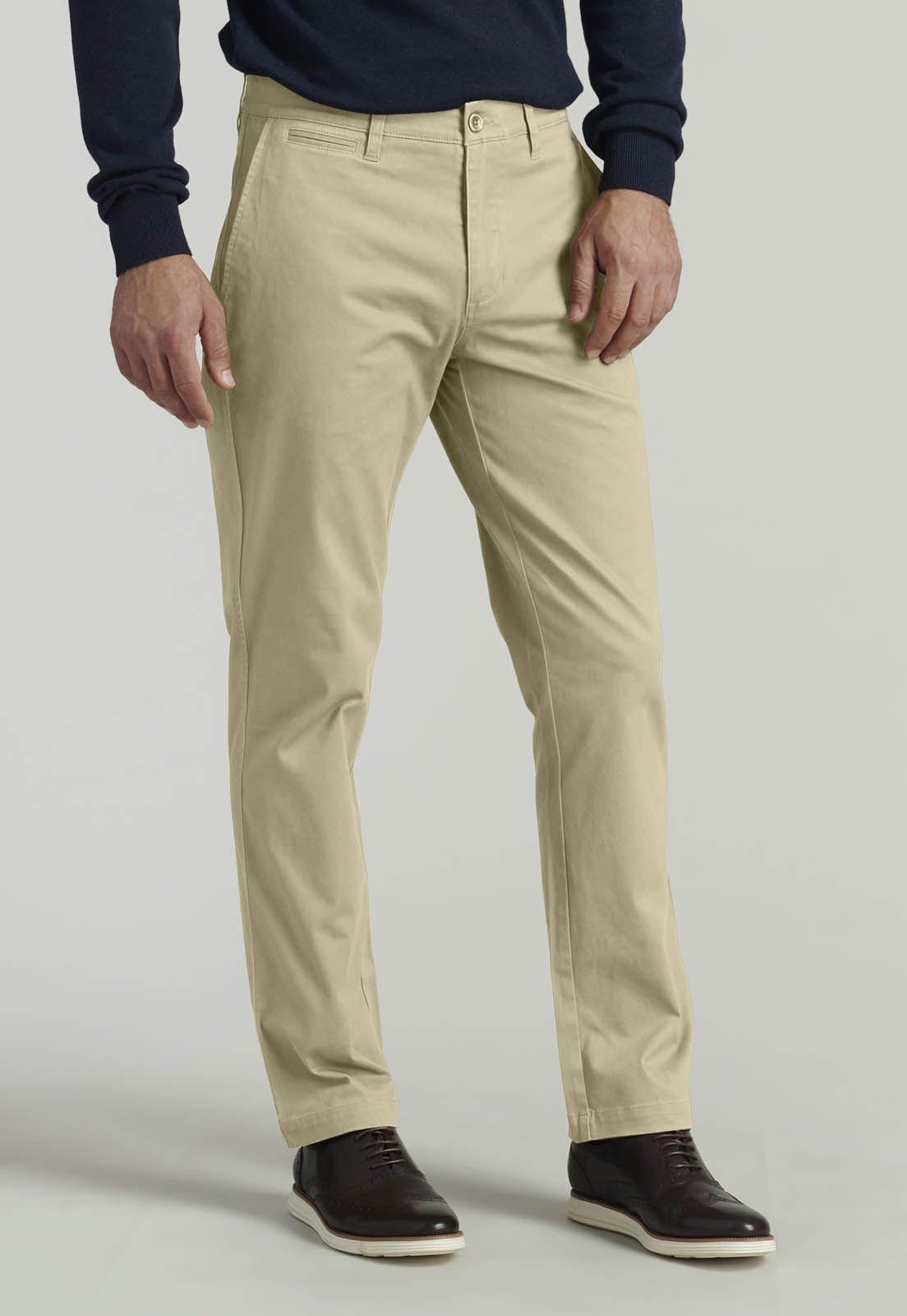 Pantalón Twill Without Pleats L/31 Business Khaki-0