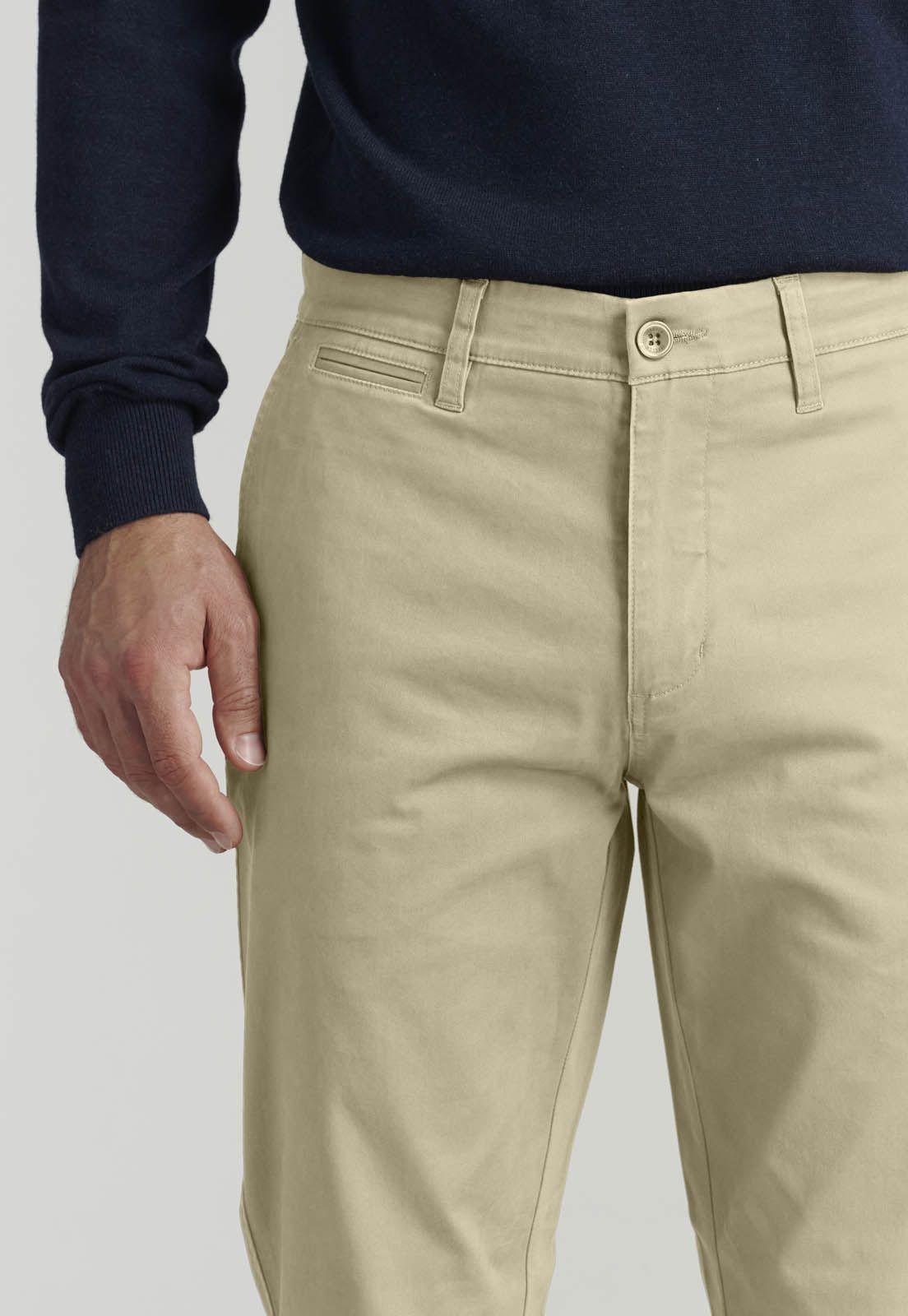 Pantalón Twill Without Pleats L/31 Business Khaki-2