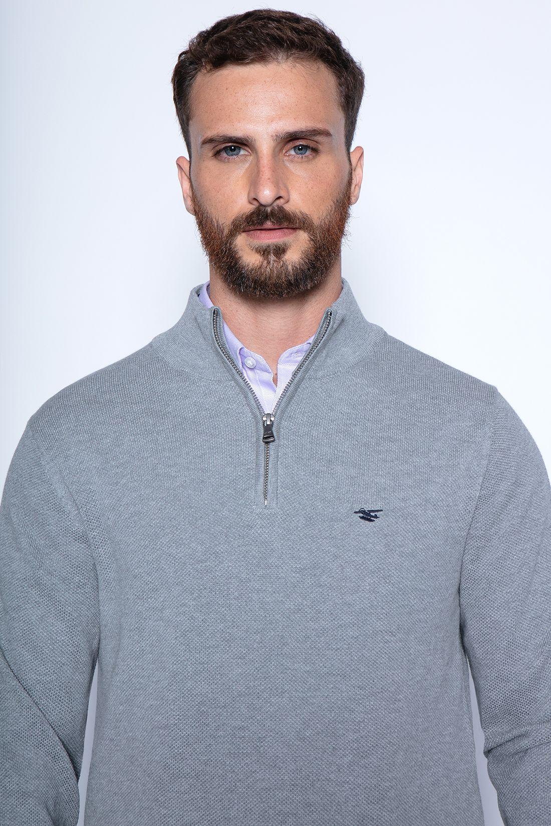 Sweater London Smart Casual L/S Lt Grey-2