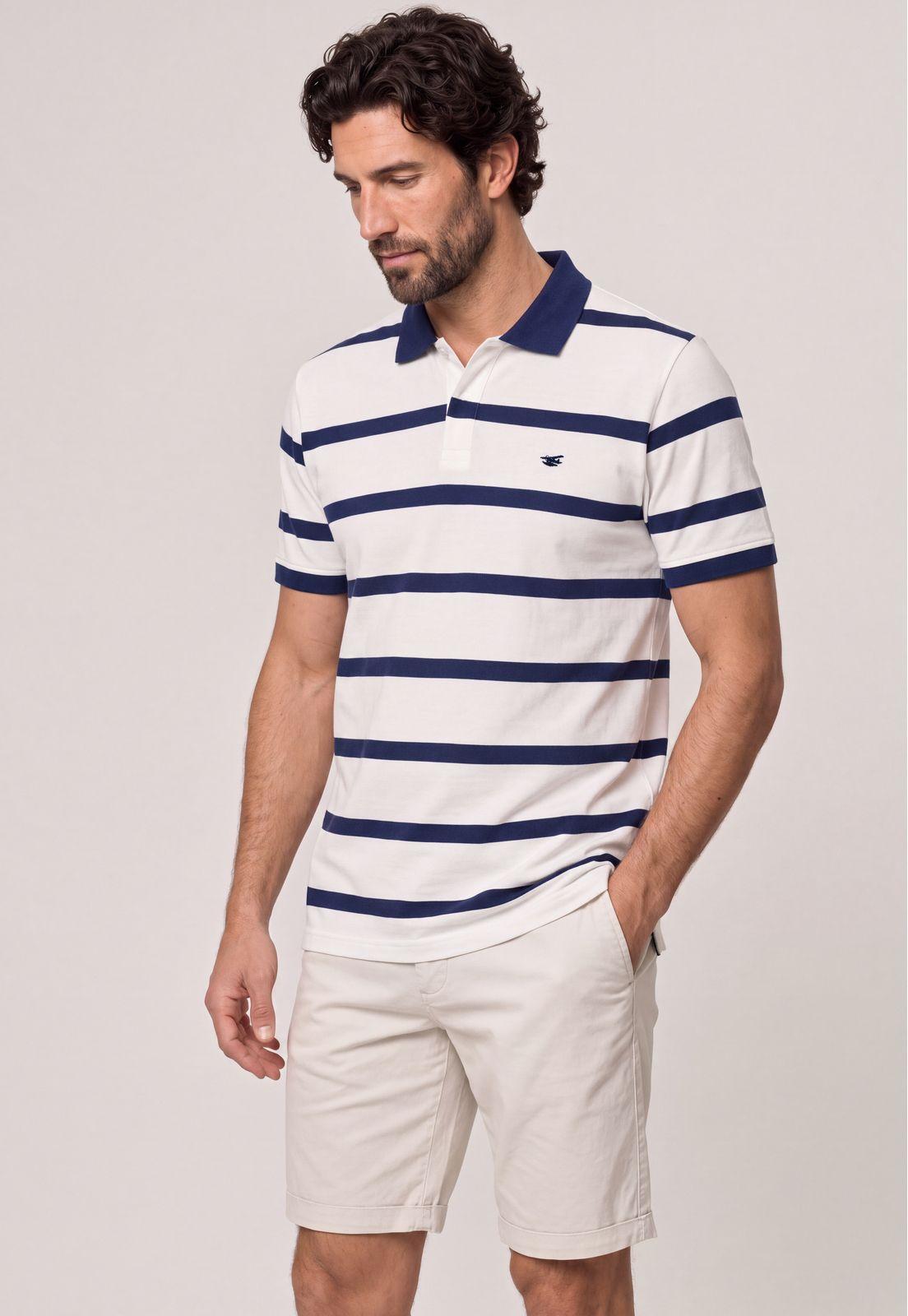 Polera Regular Piqué Colorado White-0