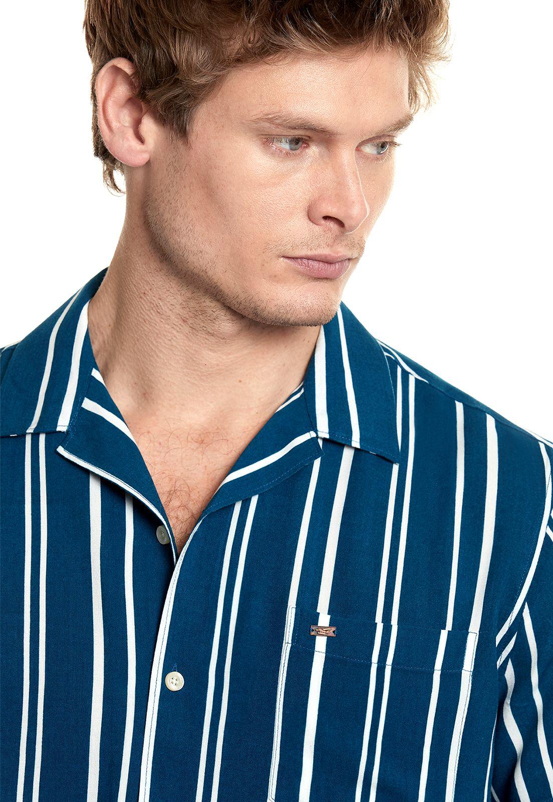 Camisa Listada Silver F Blue-3