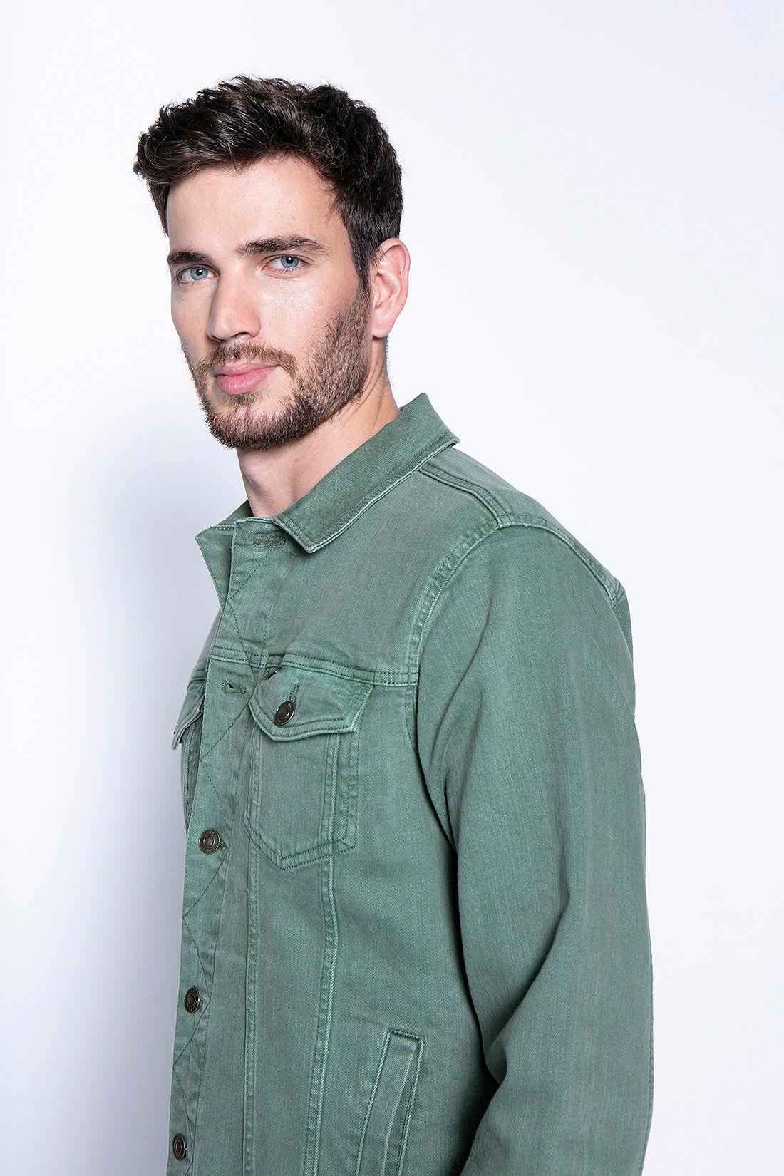 Jacket Denim Básica Fj Green-2