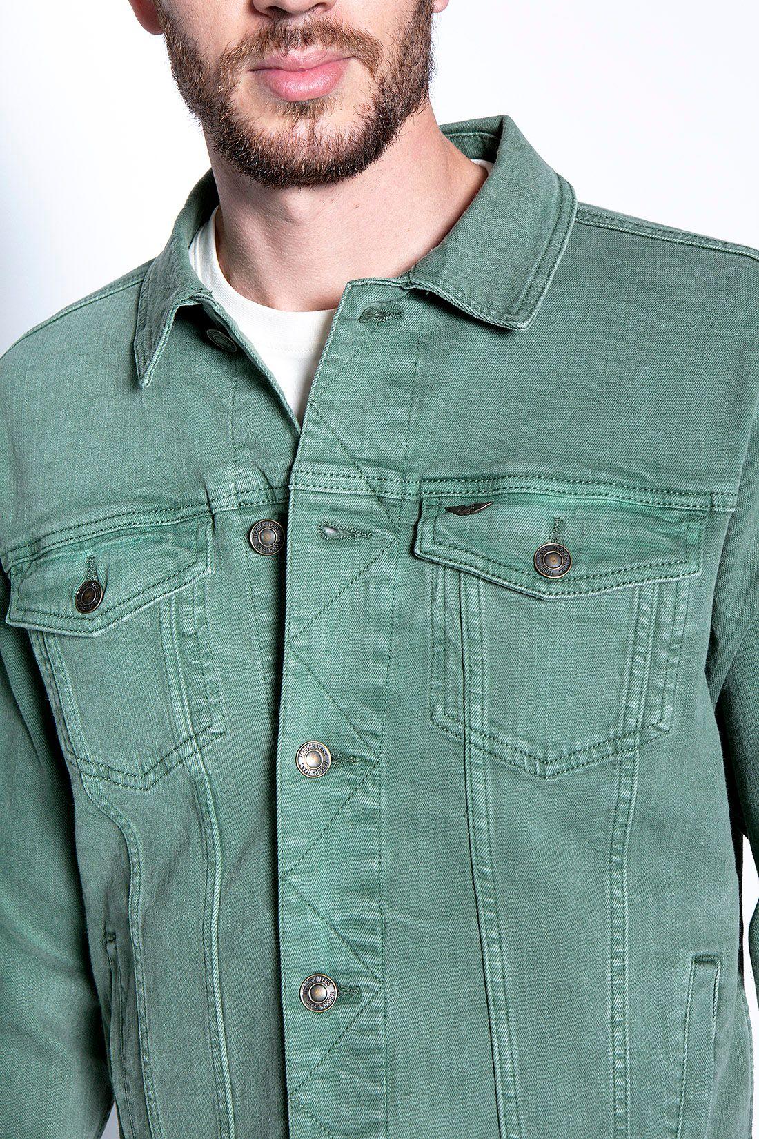 Jacket Denim Básica Fj Green-4
