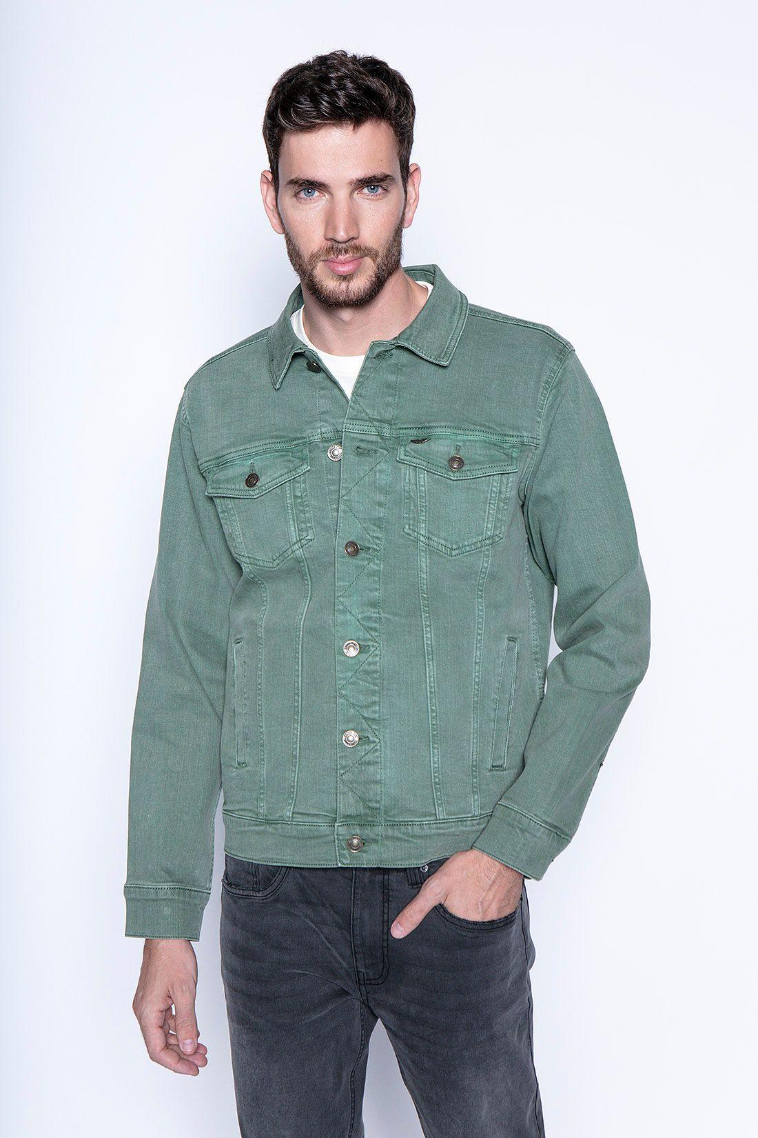 Jacket Denim Básica Fj Green-0