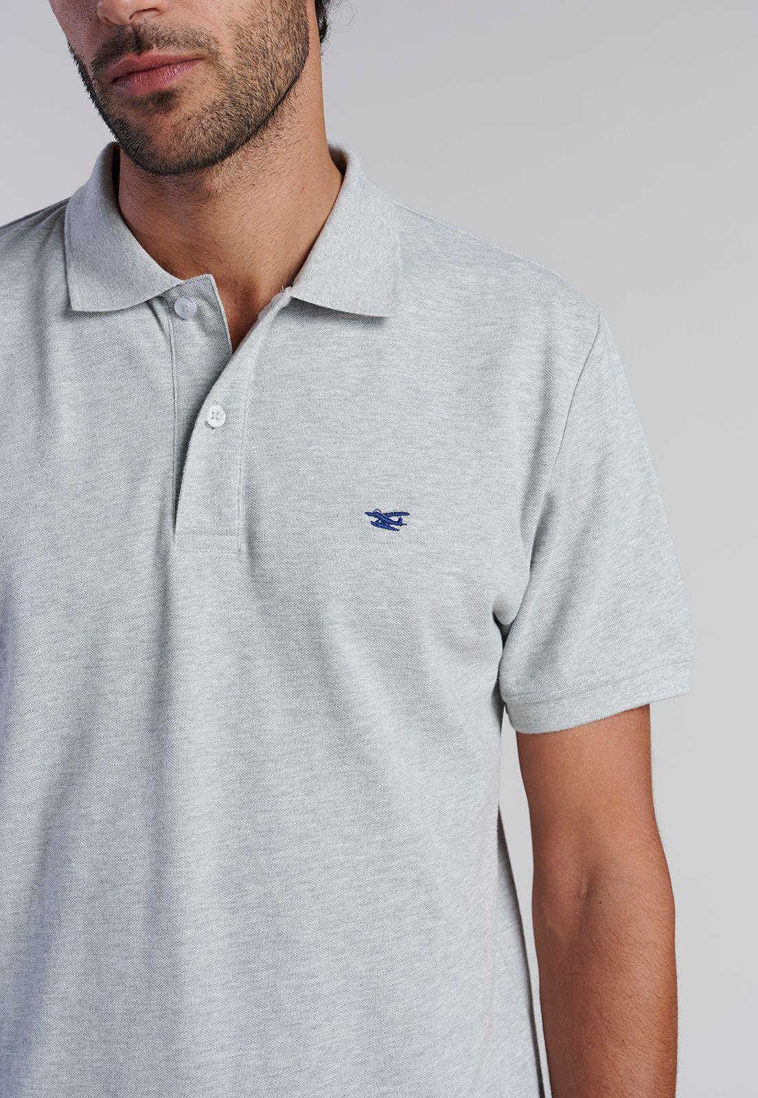 Polera Basica Pique Grey Melange-2