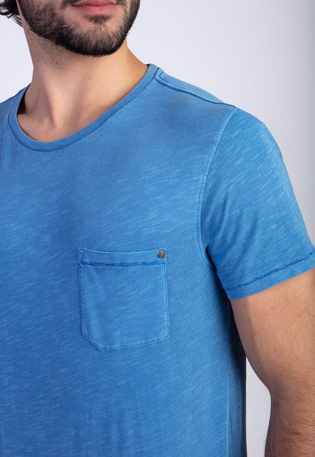 Polera Básica Bolsillo Slub Boston Sea-3