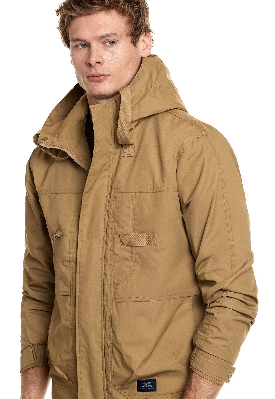 Chaqueta Con Gorro Fj Khaki-3