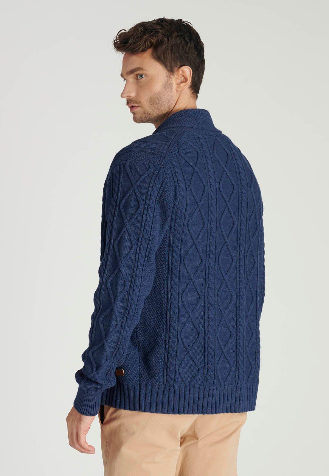 Cardigan Bisbal Heritage Navy Melange-3