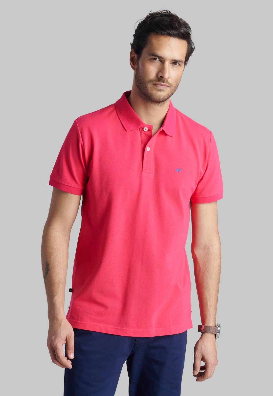 Polera Pique Básica Fucsia-0