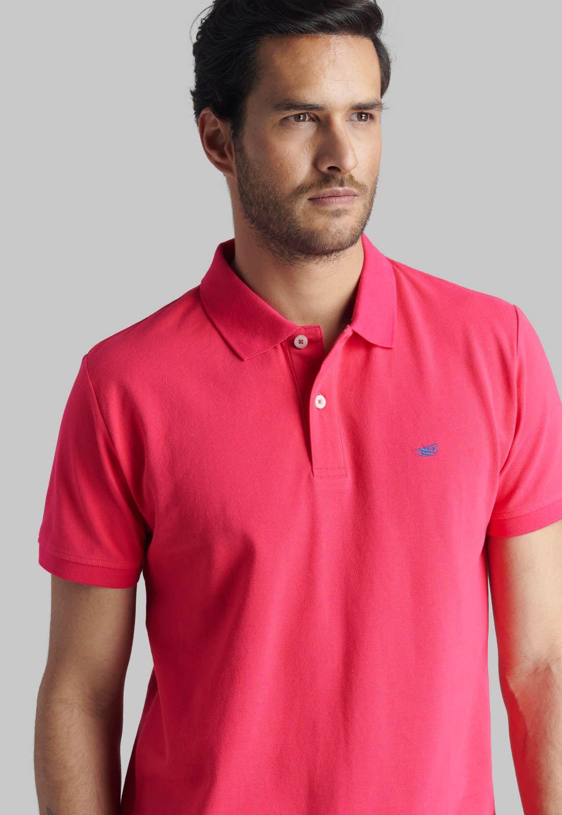 Polera Pique Básica Fucsia-2