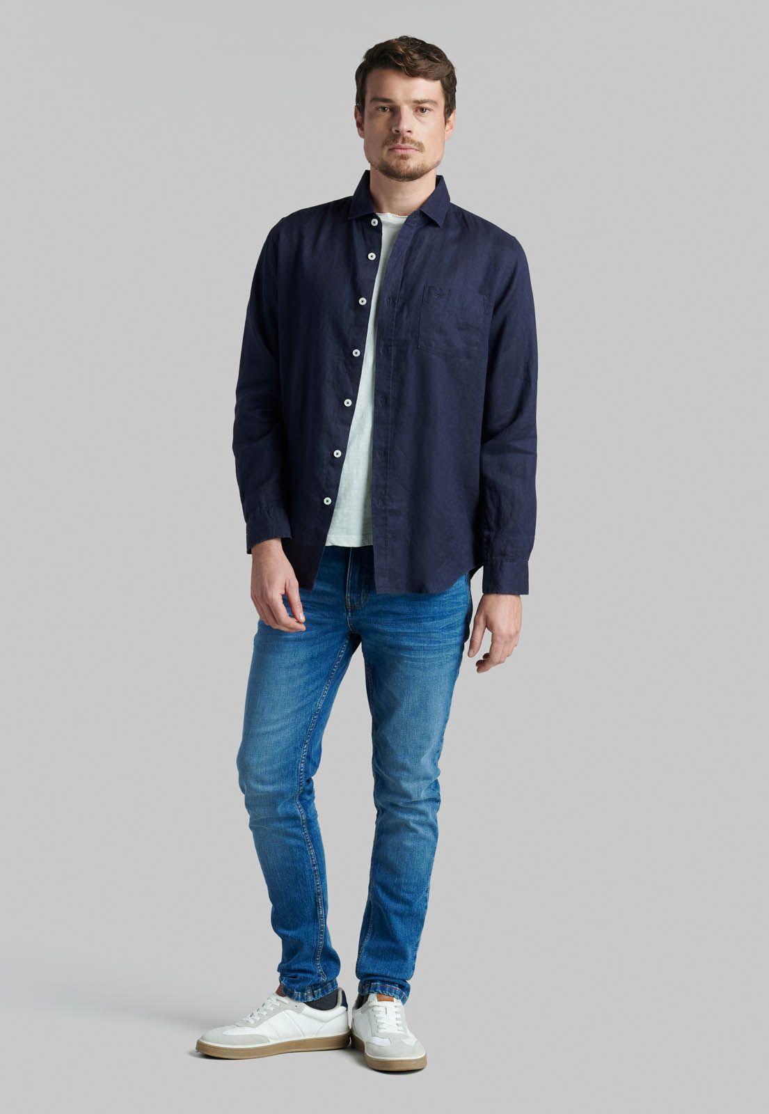 Camisa Lino Green Bay Navy-1