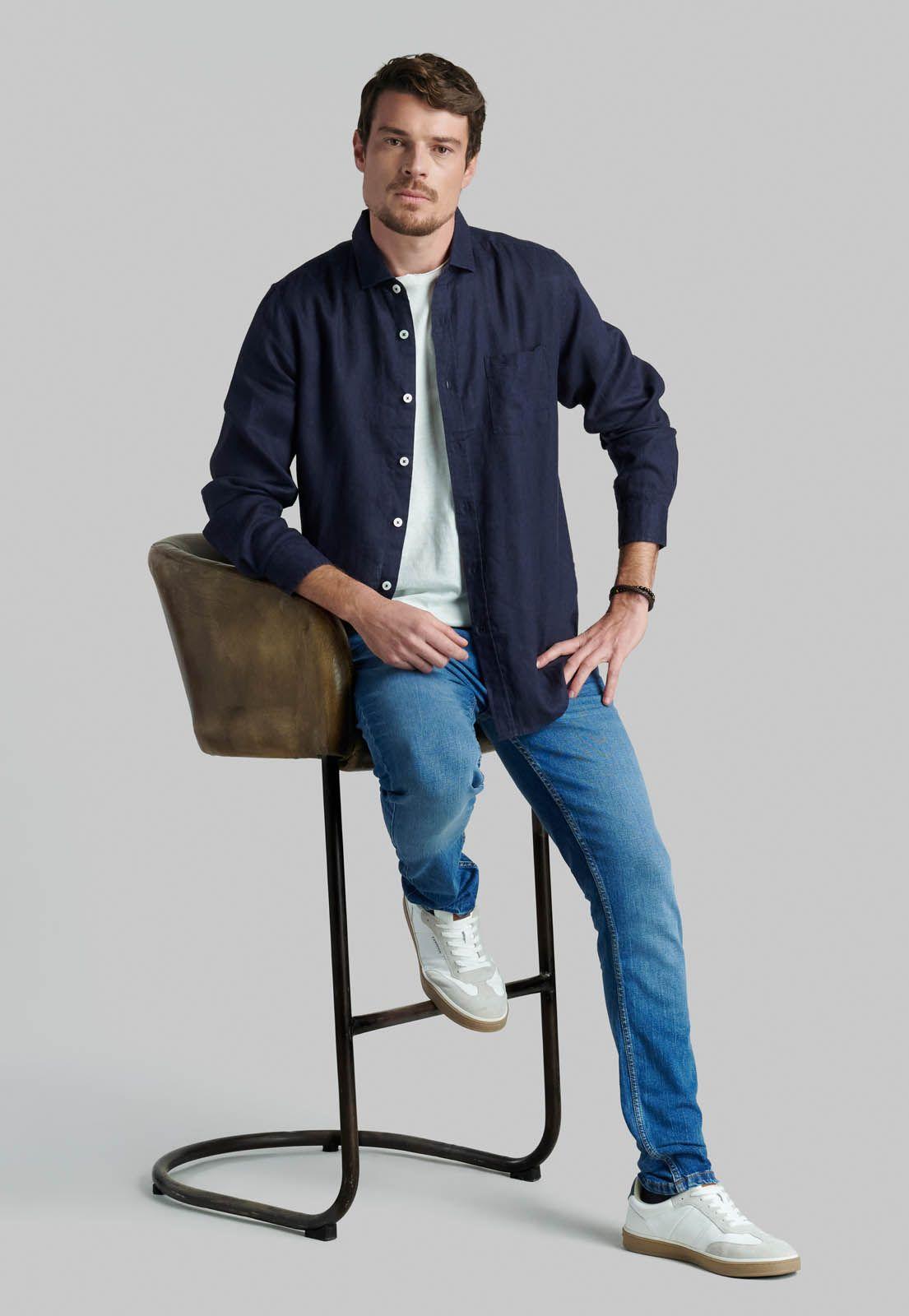 Camisa Lino Green Bay Navy-4