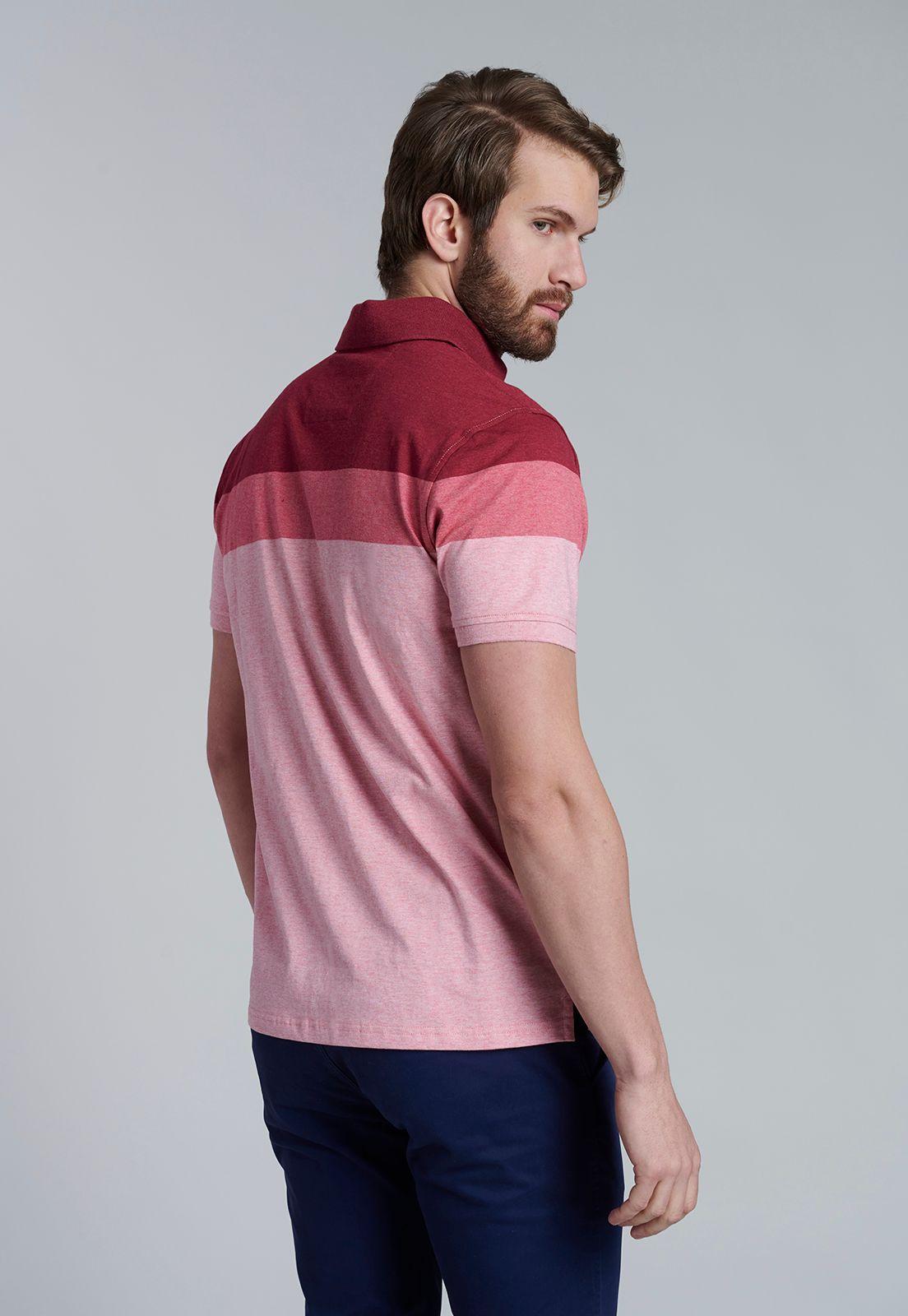 Polera Polo Rayas Baltimore Burgundy Melange-3
