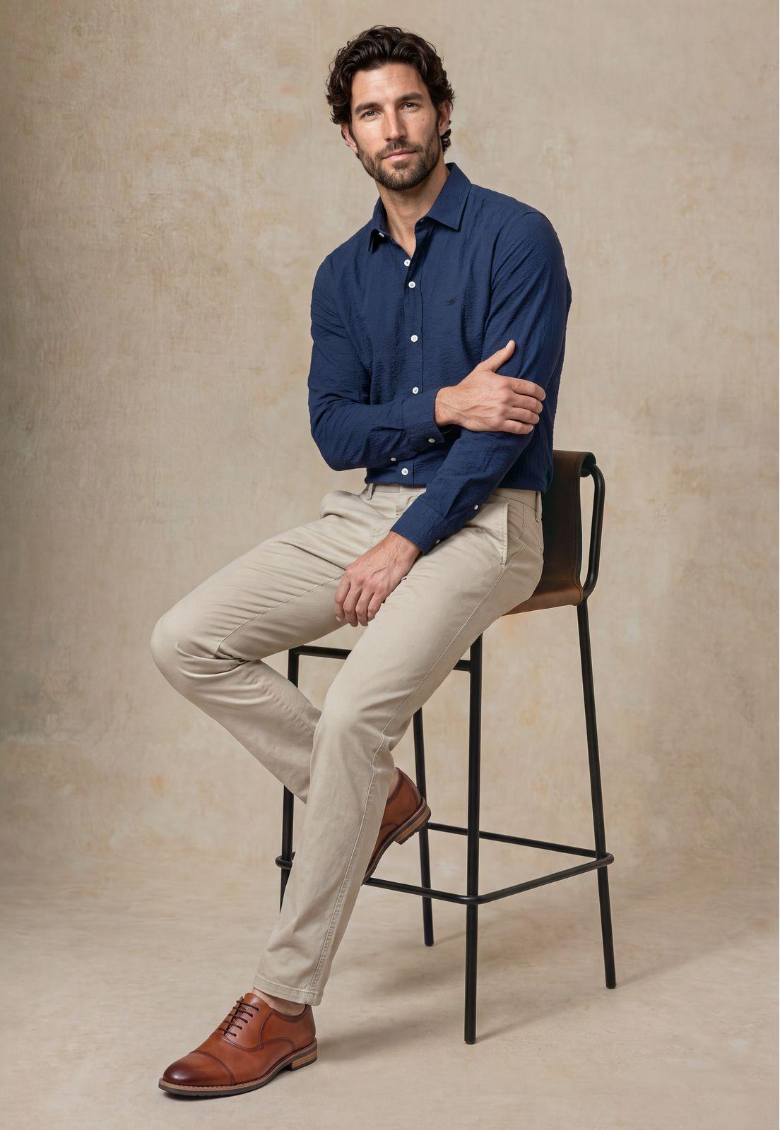 Camisa Bellflower Navy-4