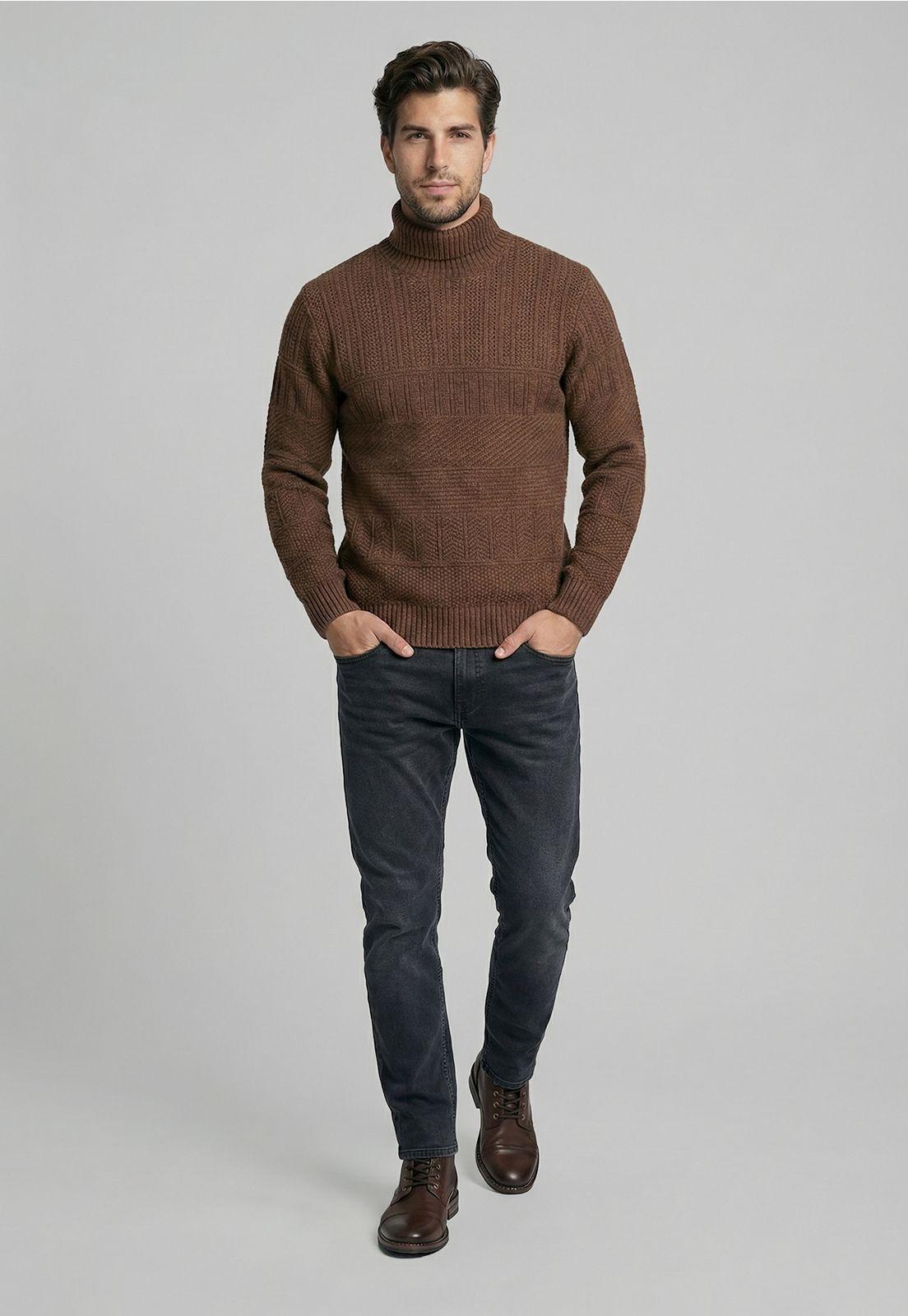 Sweater Chicago Brown  Melange-1