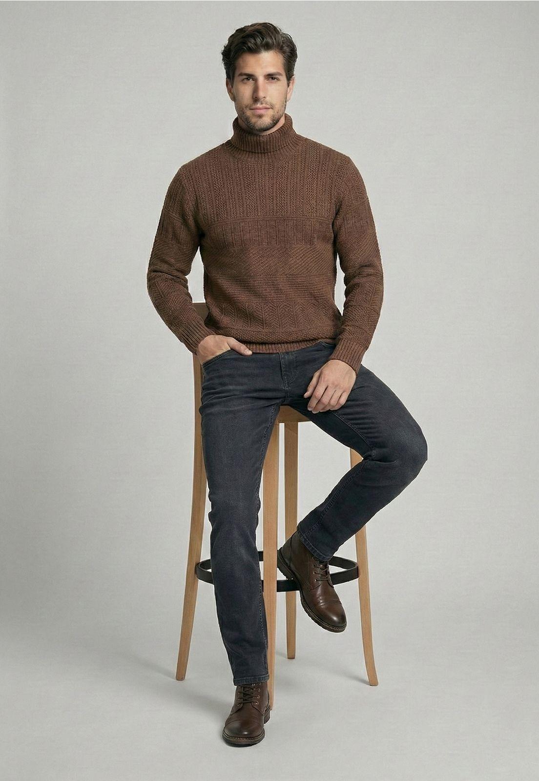 Sweater Chicago Brown  Melange-4